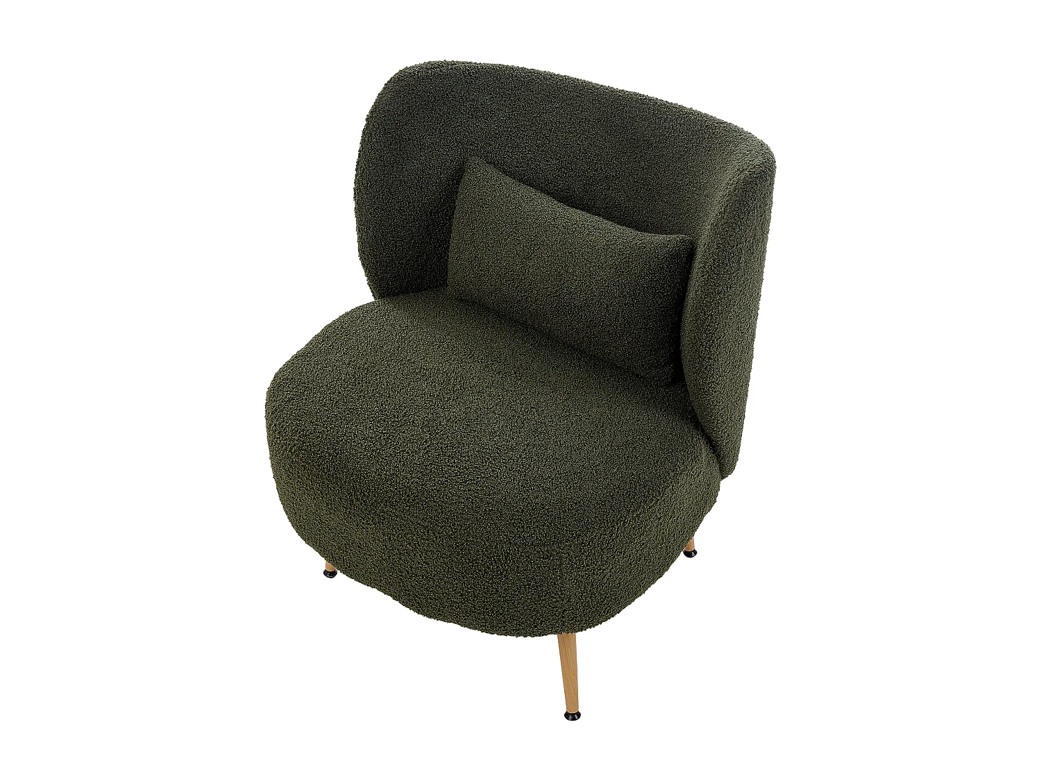 Fauteuil OTSBY II avec coussin Bouclé Vert foncé