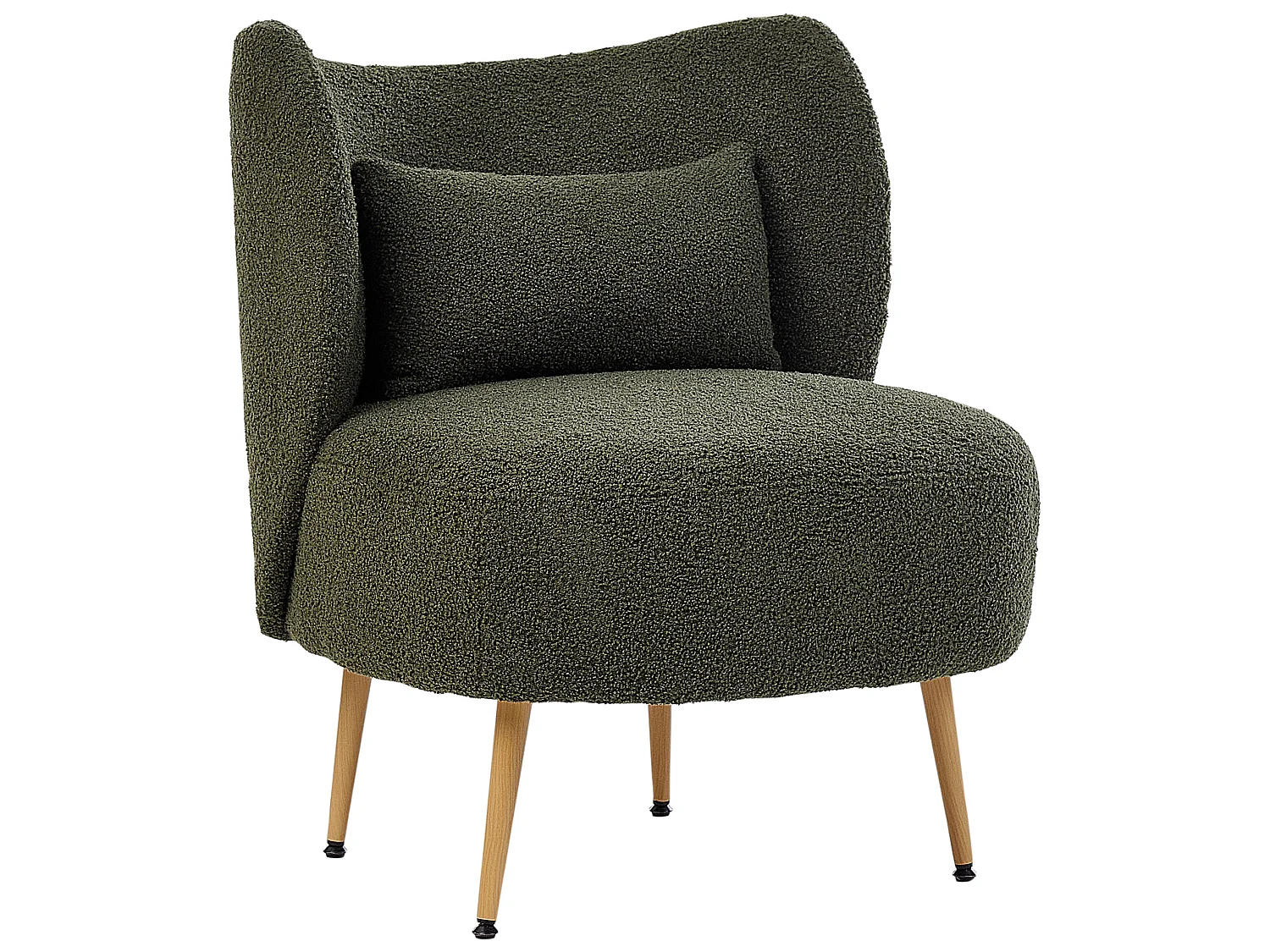 Fauteuil OTSBY II avec coussin Bouclé Vert foncé