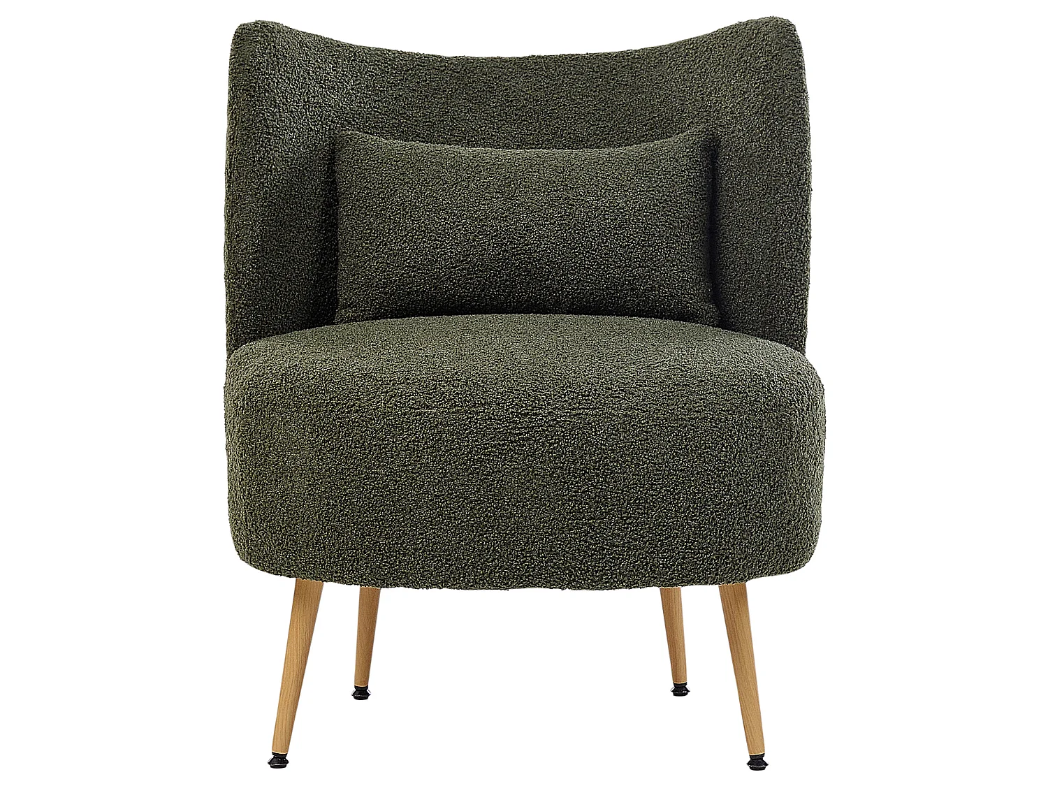 Fauteuil OTSBY II avec coussin Bouclé Vert foncé
