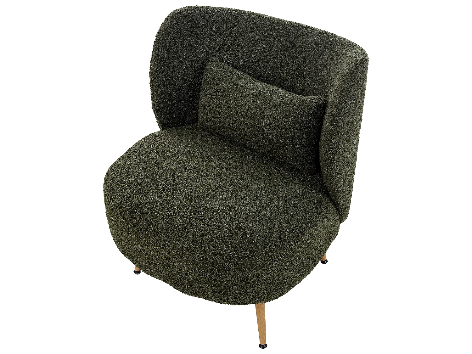 Fauteuil OTSBY II avec coussin Bouclé Vert foncé