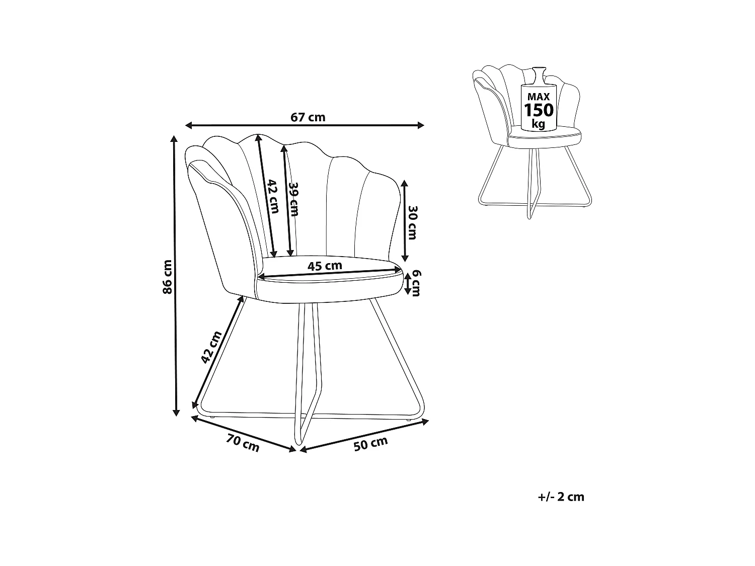 Fotel LOVELOCK Boucle Beżowy