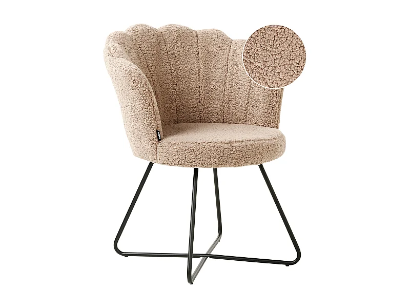 Fauteuil LOVELOCK Bouclé Beige