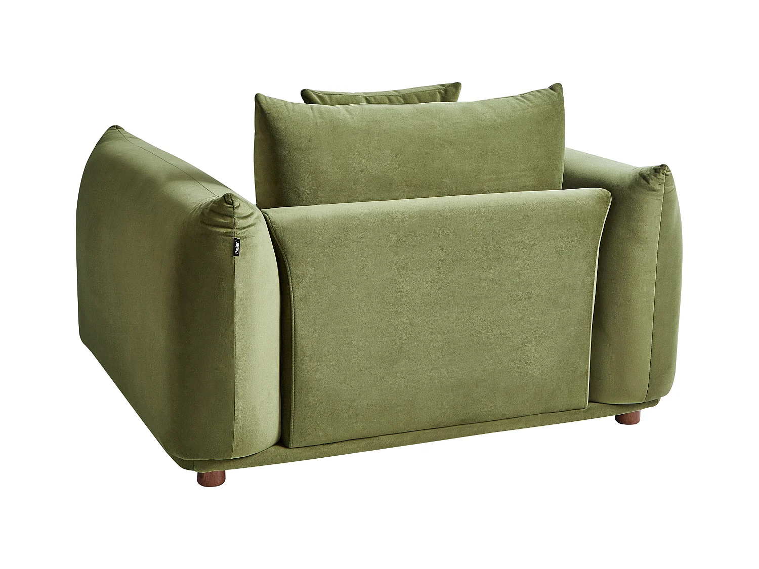 Fotel LUVOS Welur Zielony