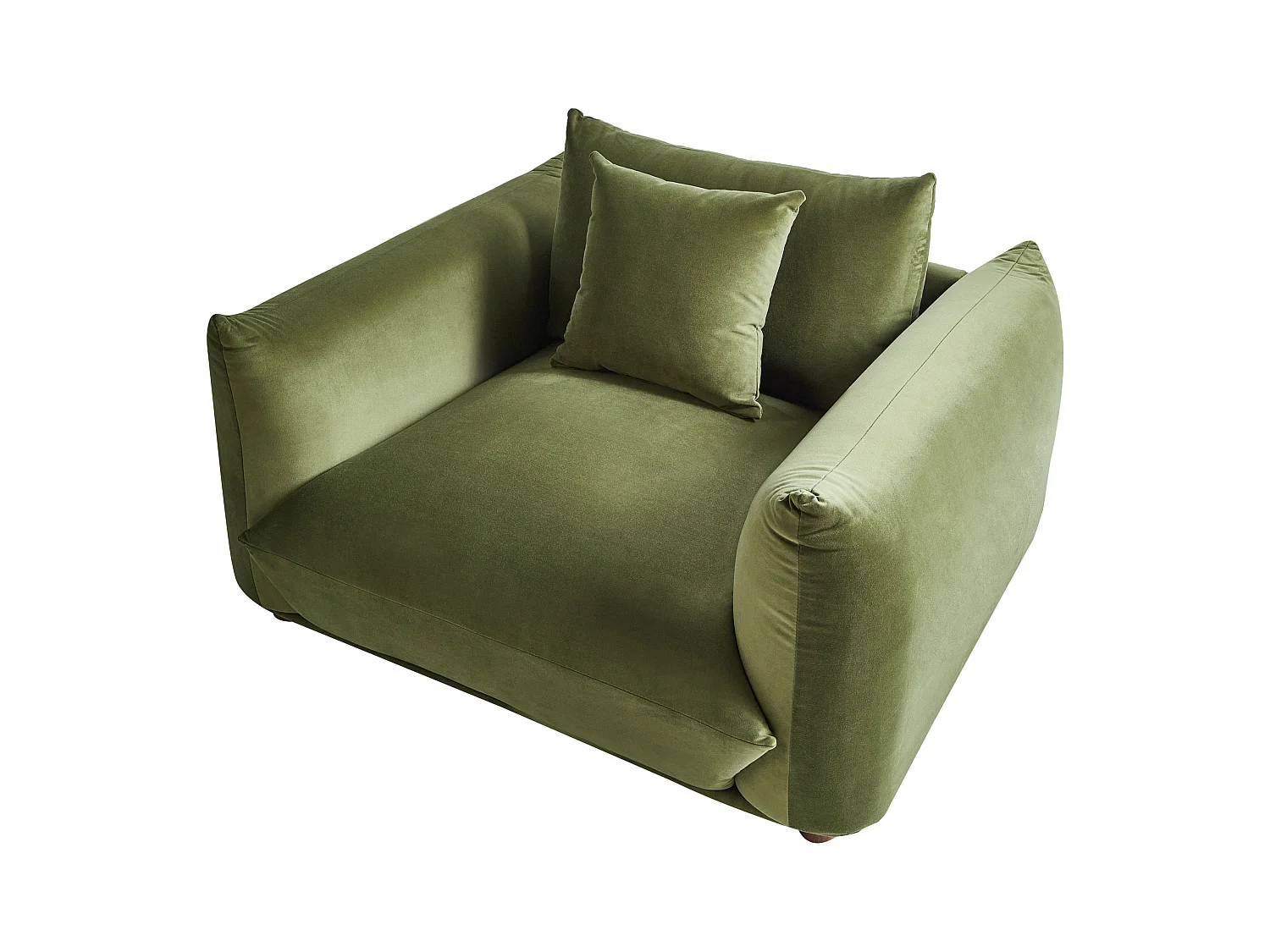 Fotel LUVOS Welur Zielony