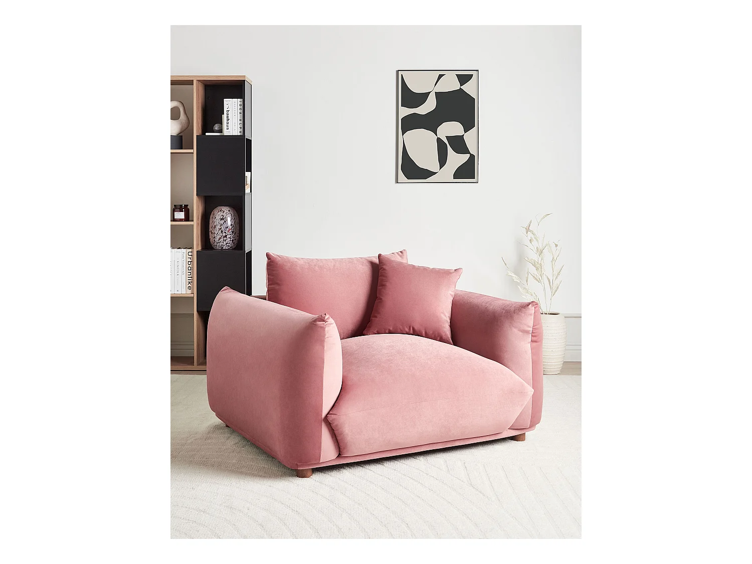 Fauteuil LUVOS Fluweel Roze