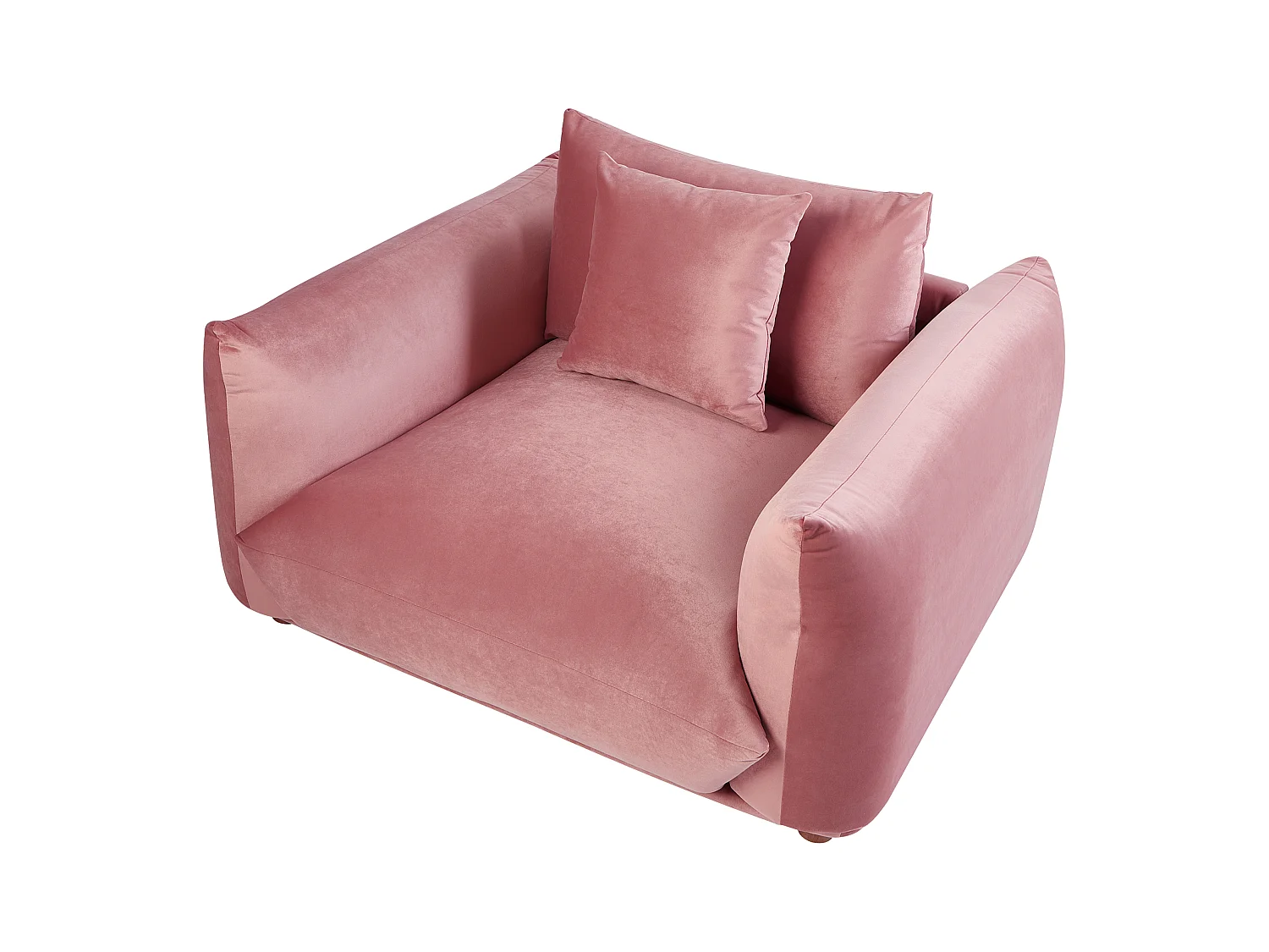 Fauteuil LUVOS Fluweel Roze
