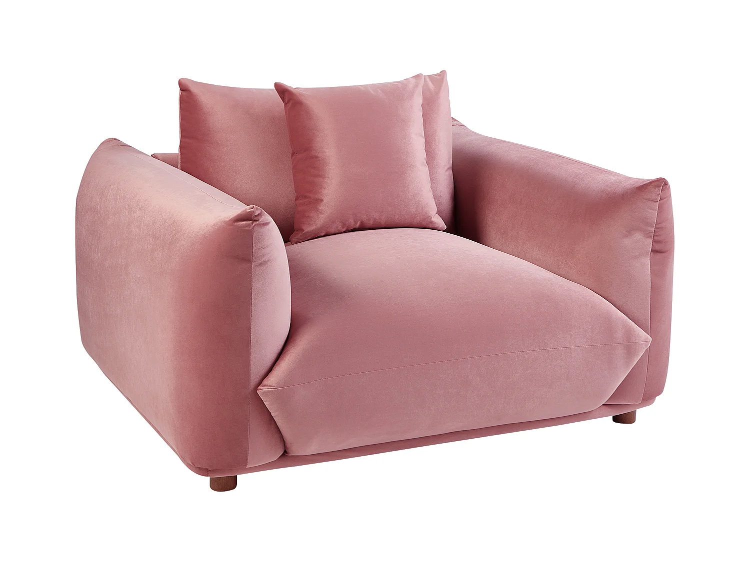 Fauteuil LUVOS Velours Rose