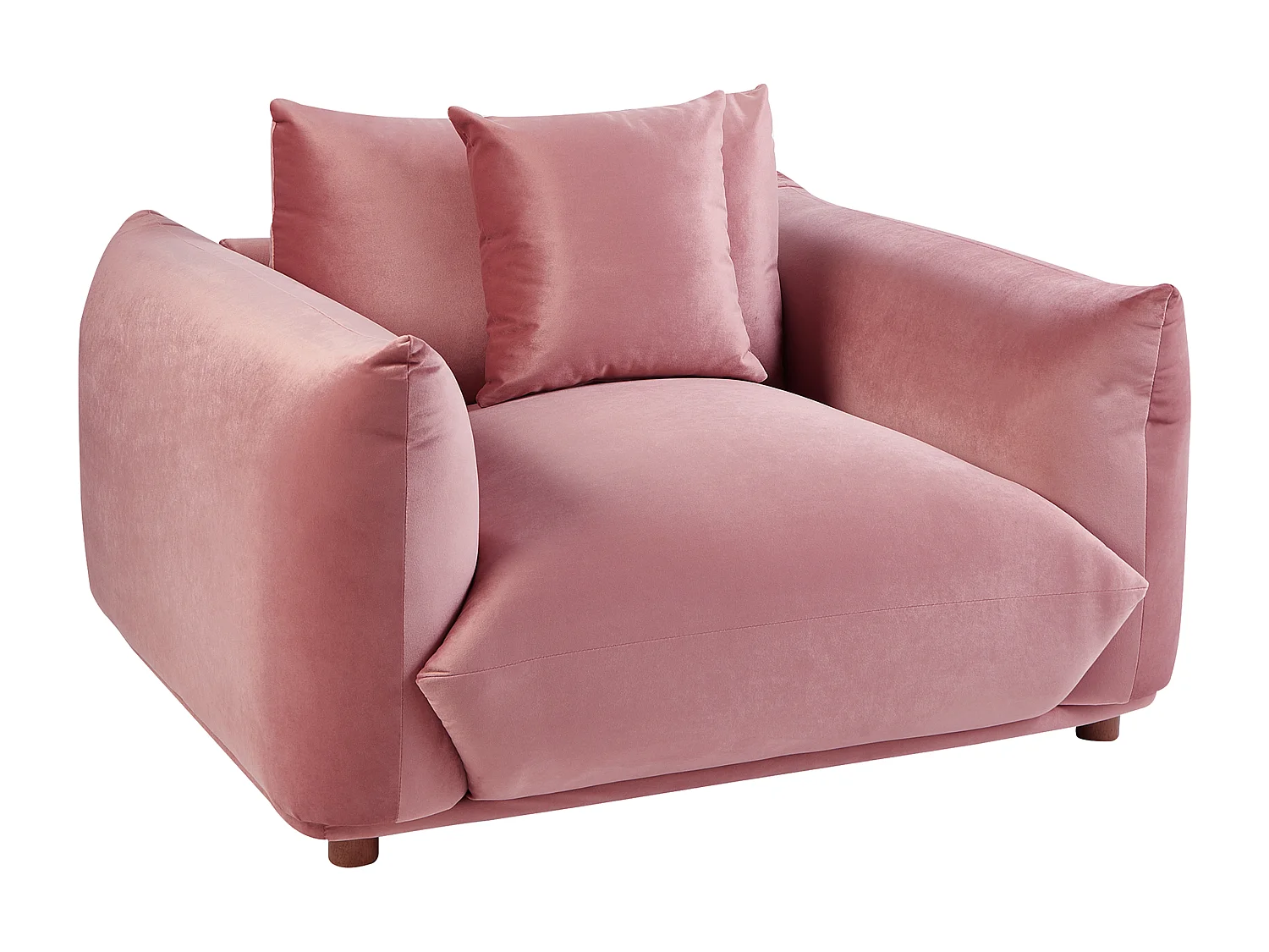 Fauteuil LUVOS Fluweel Roze