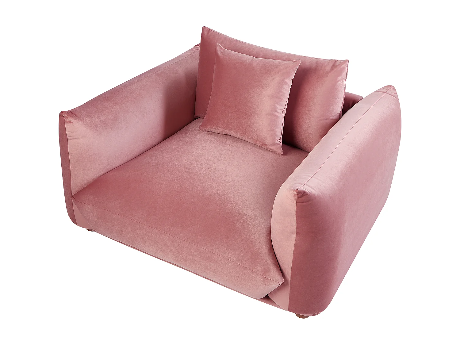 Fauteuil LUVOS Fluweel Roze