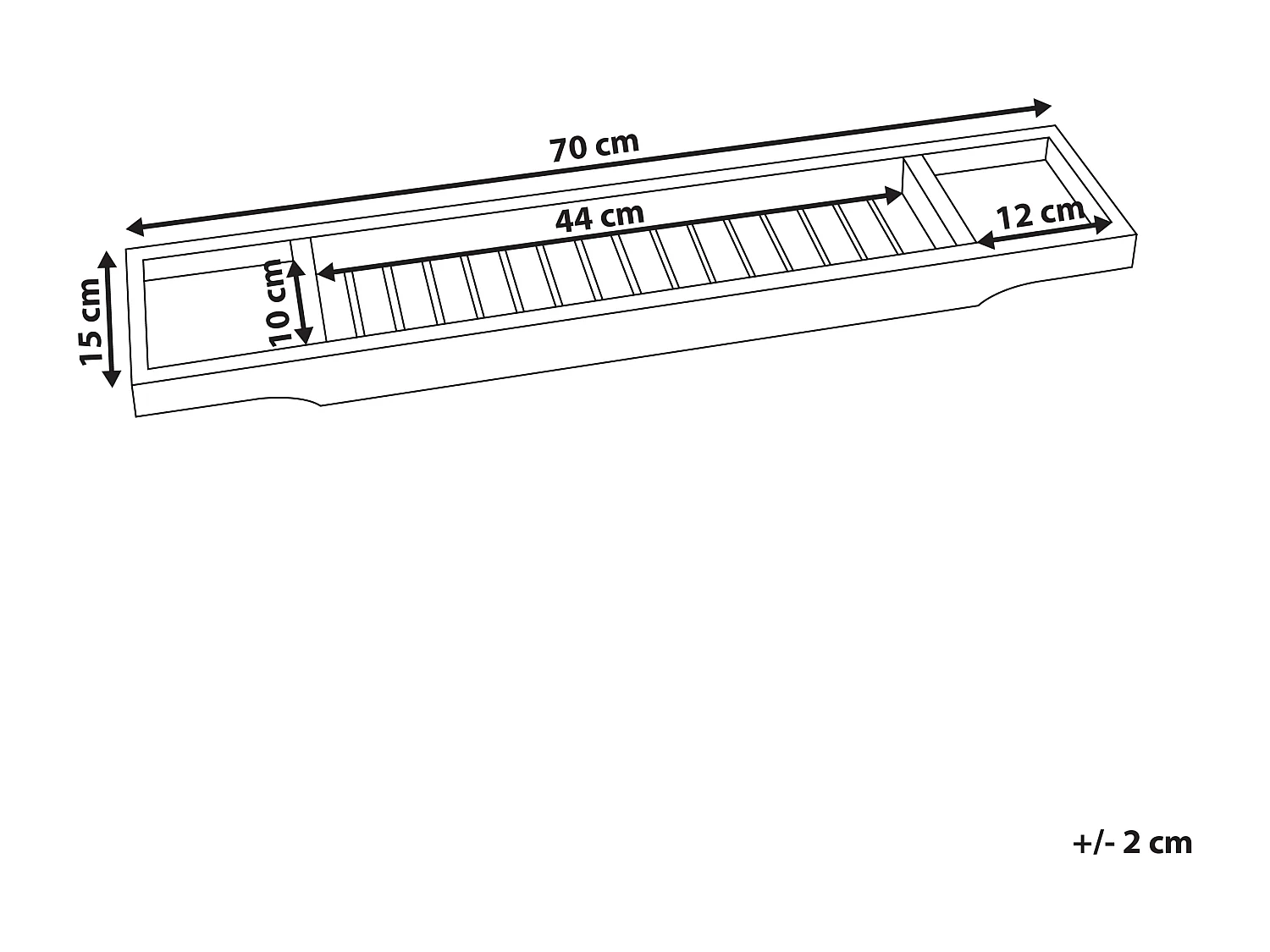 Badewannenablage Bambus hellbraun 70x15 cm für Shampoo Duschgel Cauca