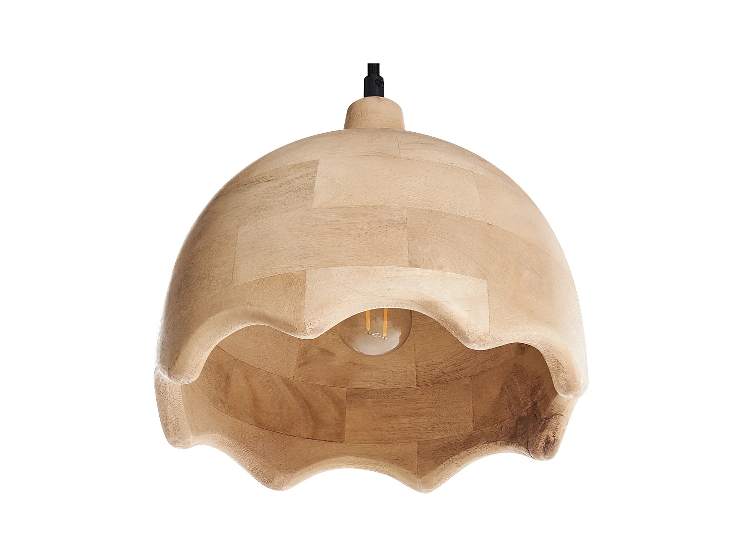 Lampe suspension GOMATI Bois de manguier Marron clair