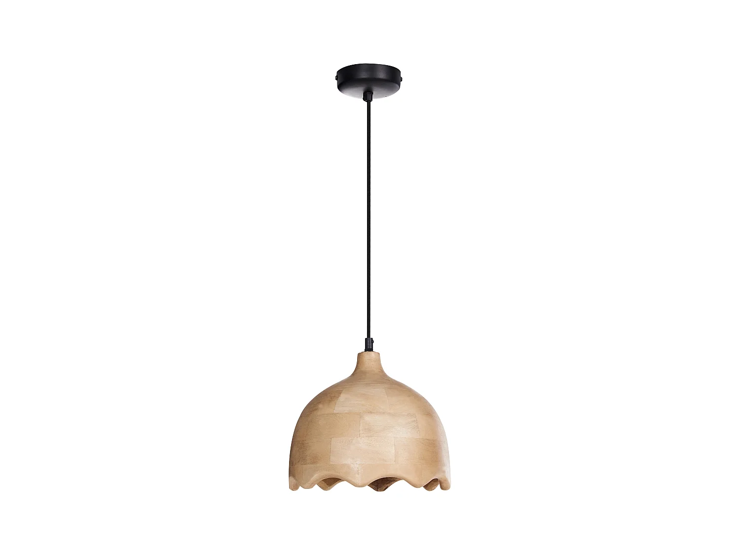 Lampe suspension GOMATI Bois de manguier Marron clair
