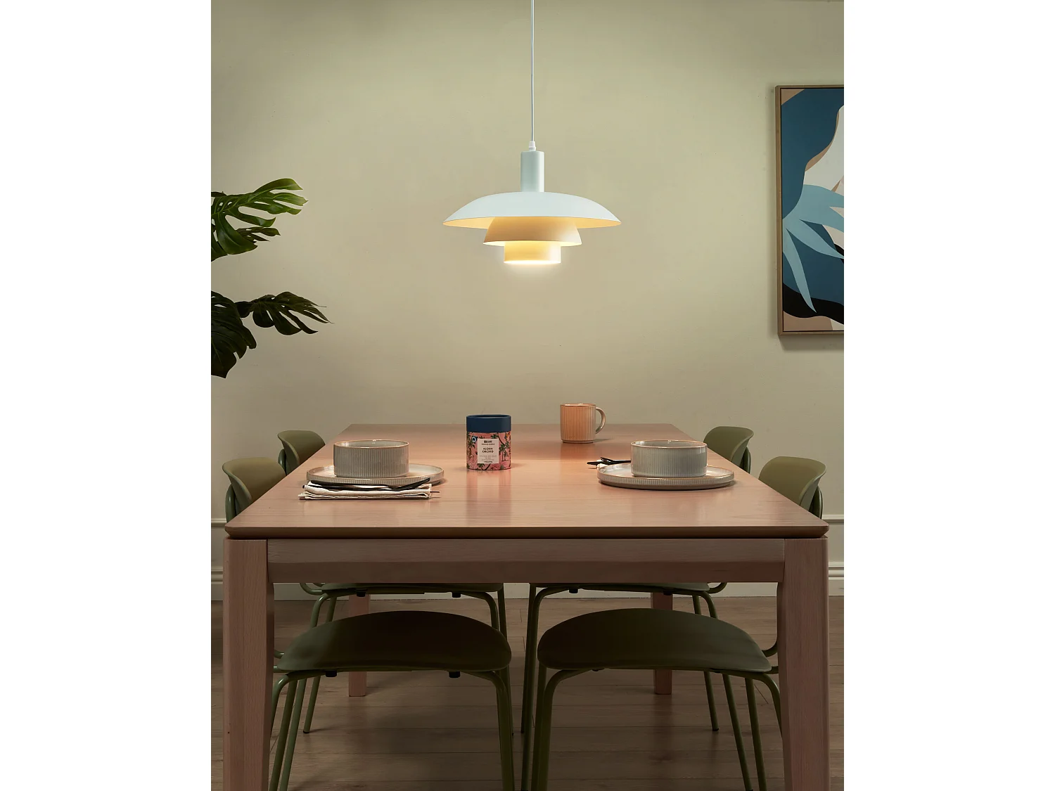 Lampe suspension HILBA Métal Blanc