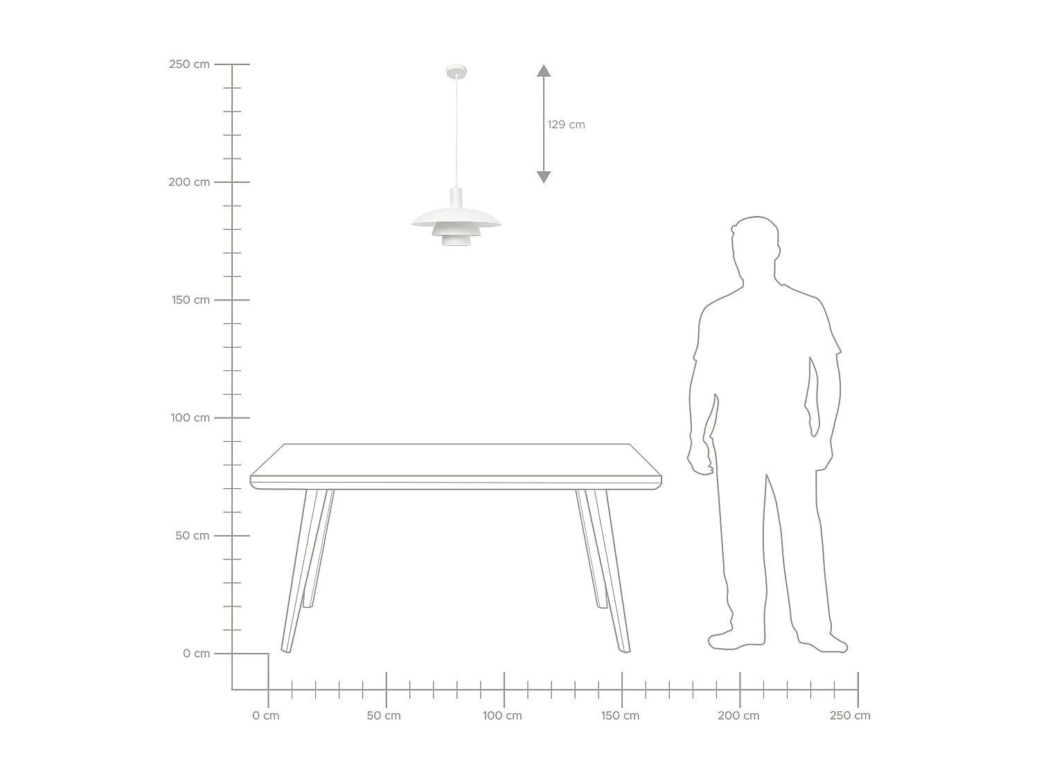 Lampe suspension HILBA Métal Blanc