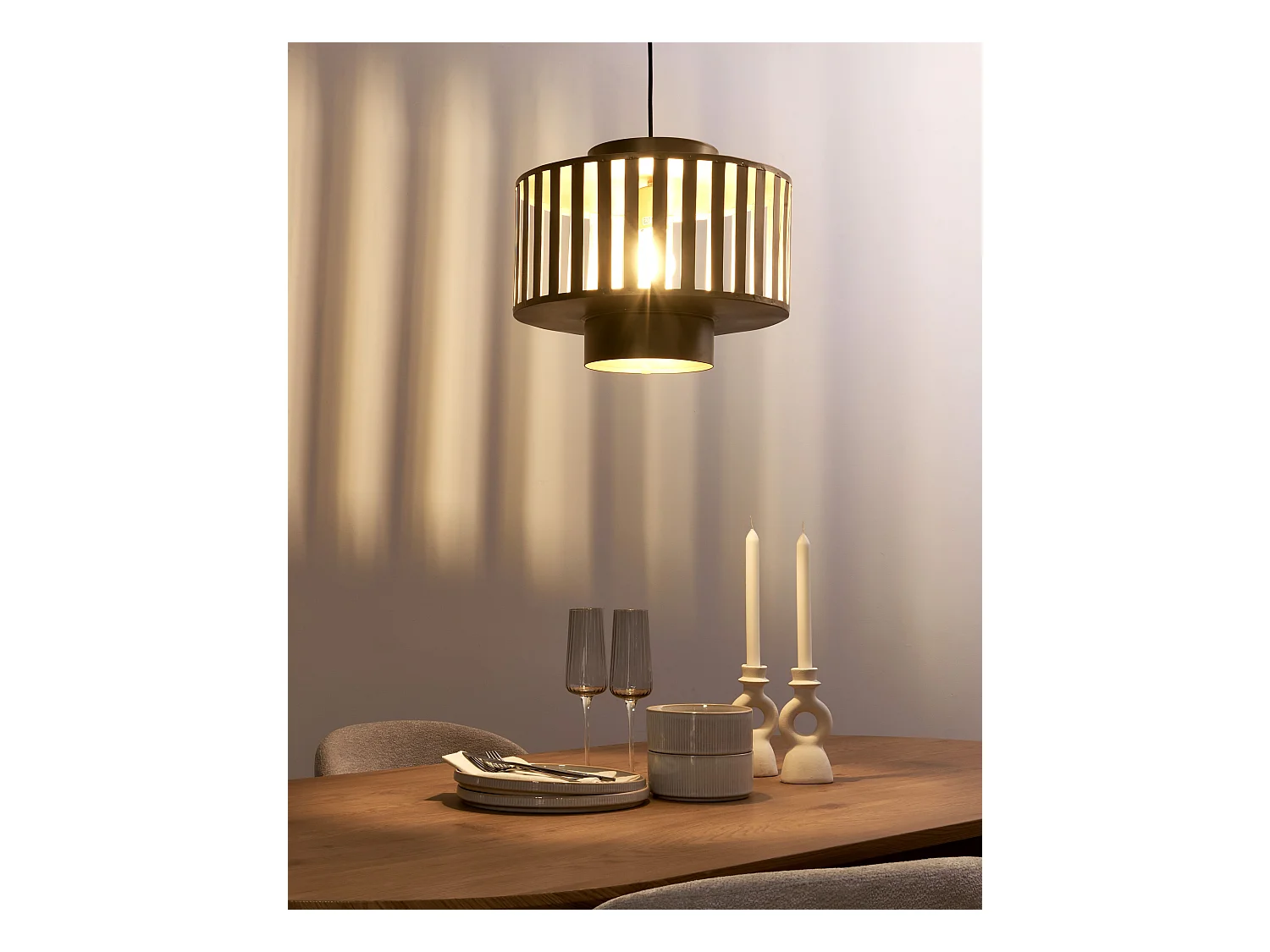 Lampe suspension HUGLI Métal Laiton