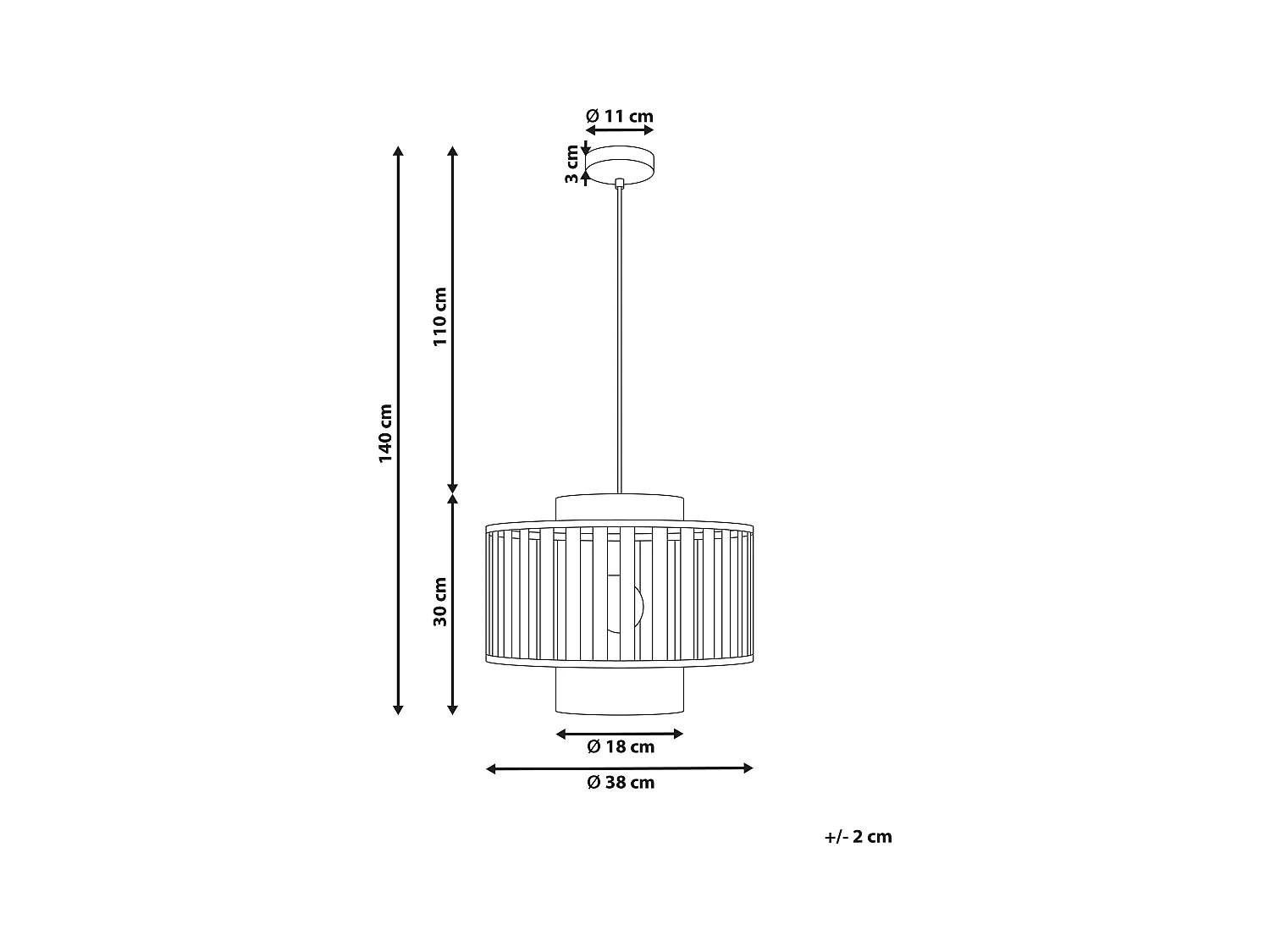 Lampe suspension HUGLI Métal Laiton