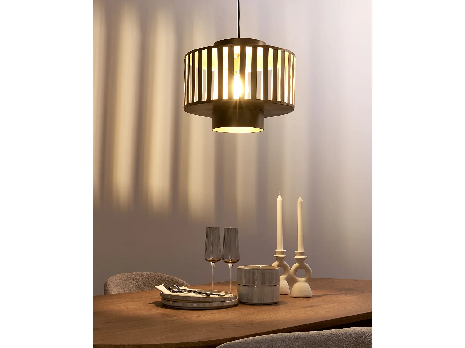 Lampe suspension HUGLI Métal Laiton