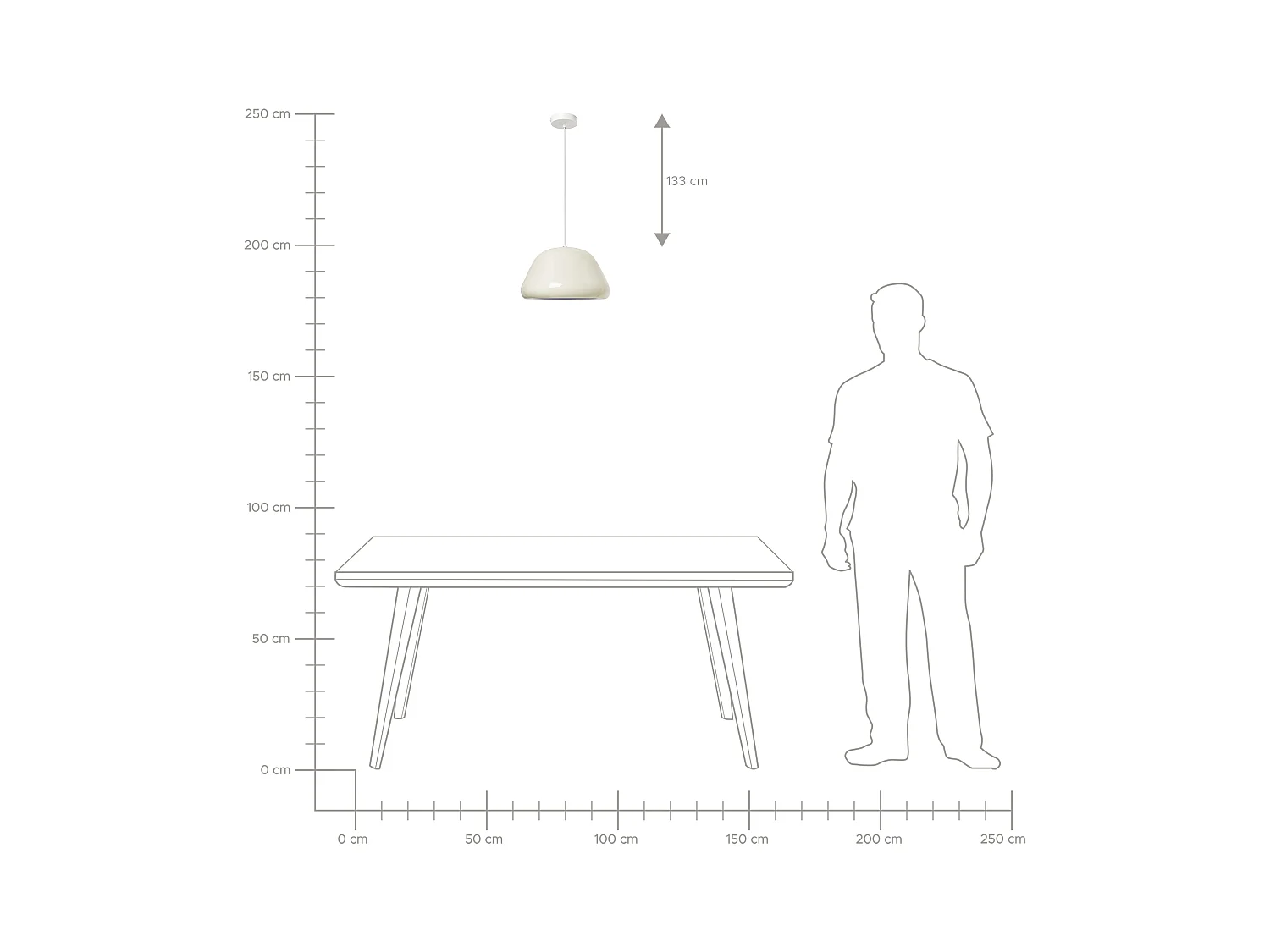 Lampe suspension JOKU Métal Beige clair