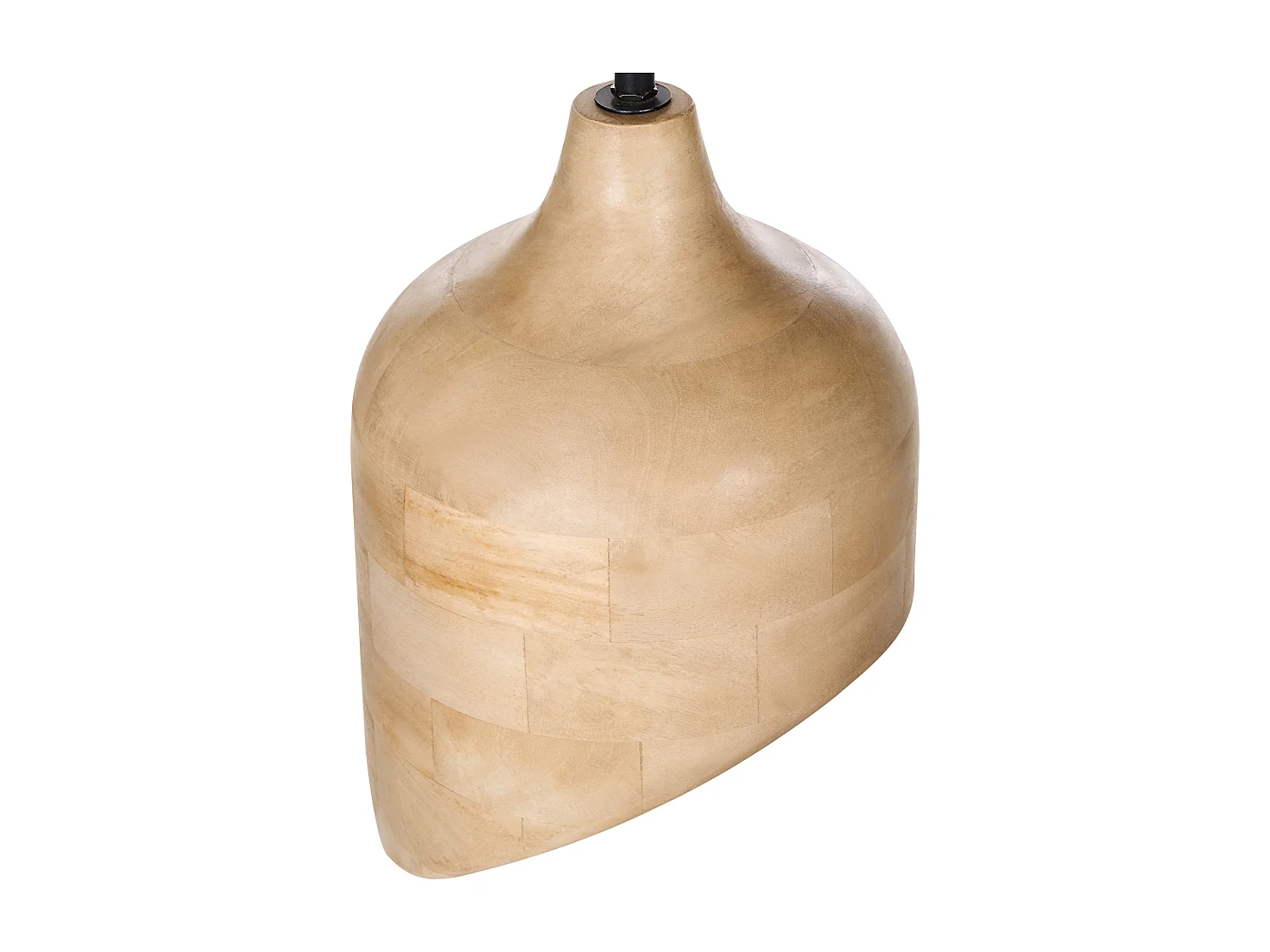 Hängelampe Mangoholz hell braun rundes Design modern Boho Stil Gomati