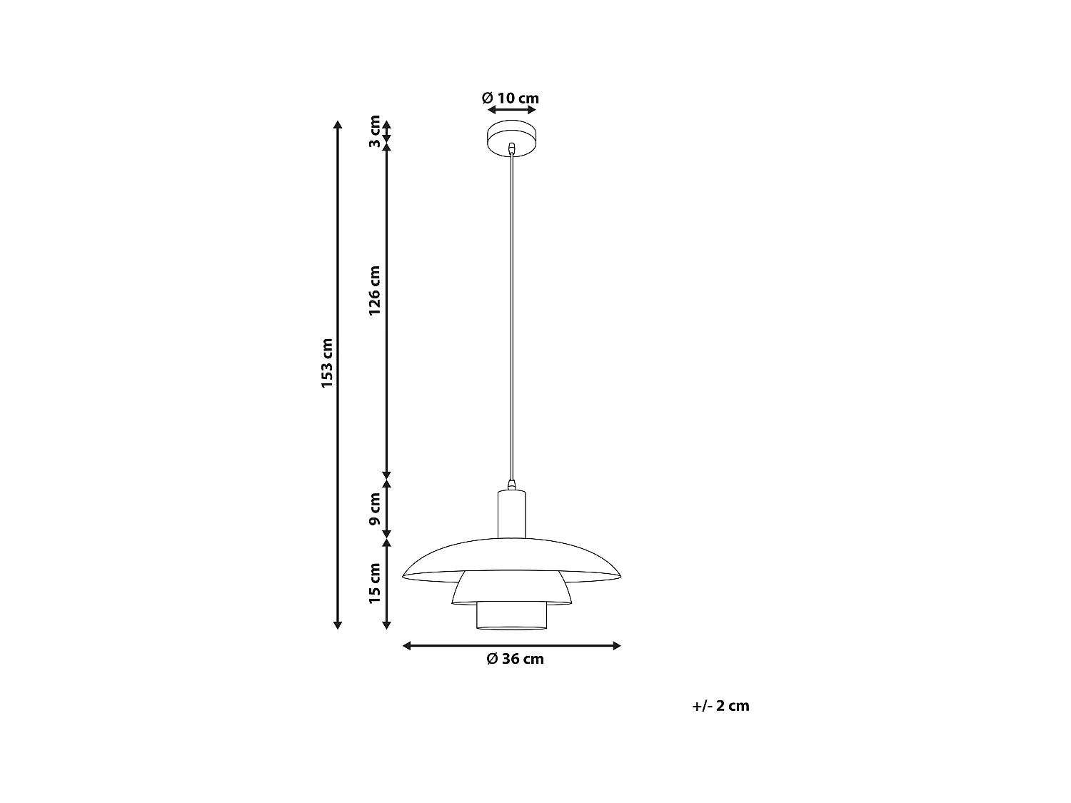 Lampa wisząca HILBA Metal Czarny