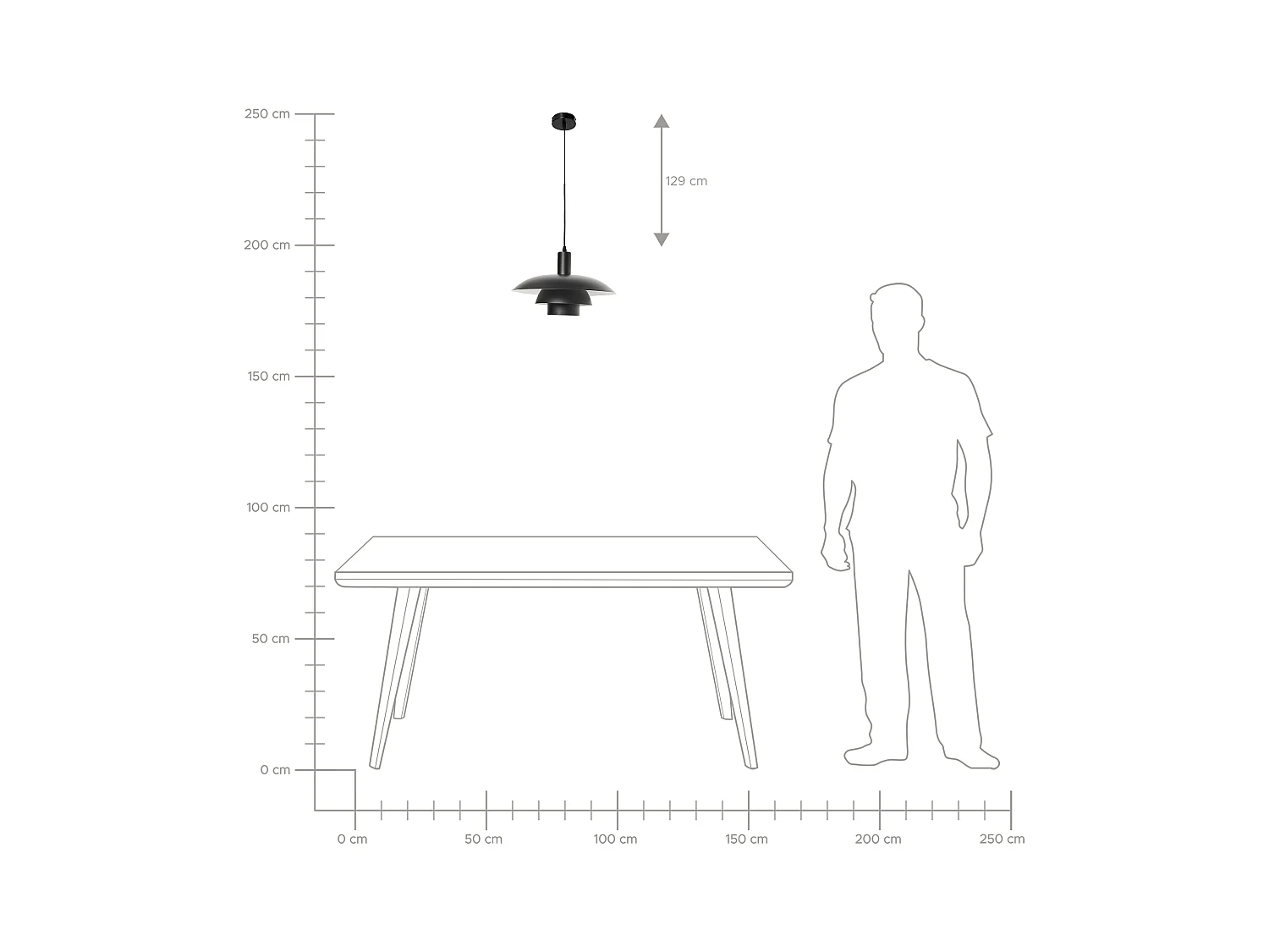 Lampa wisząca HILBA Metal Czarny