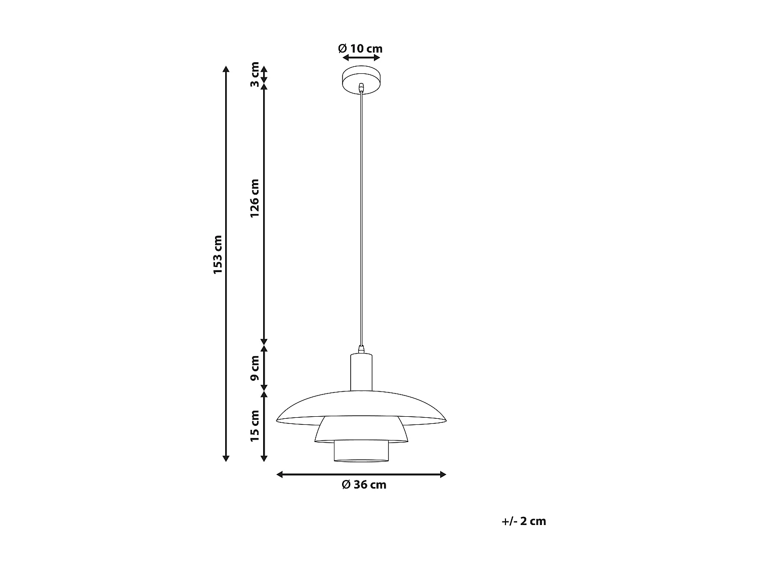 Lampa wisząca HILBA Metal Czarny
