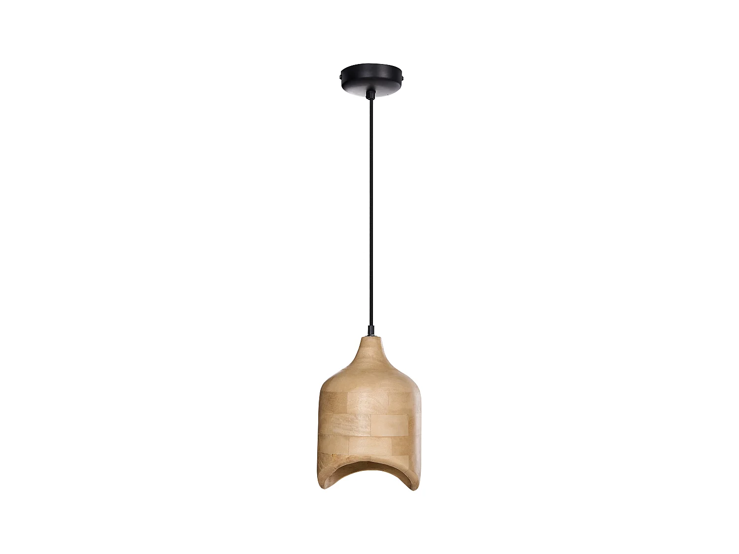 Lampe suspension PANDU Bois de manguier Marron clair