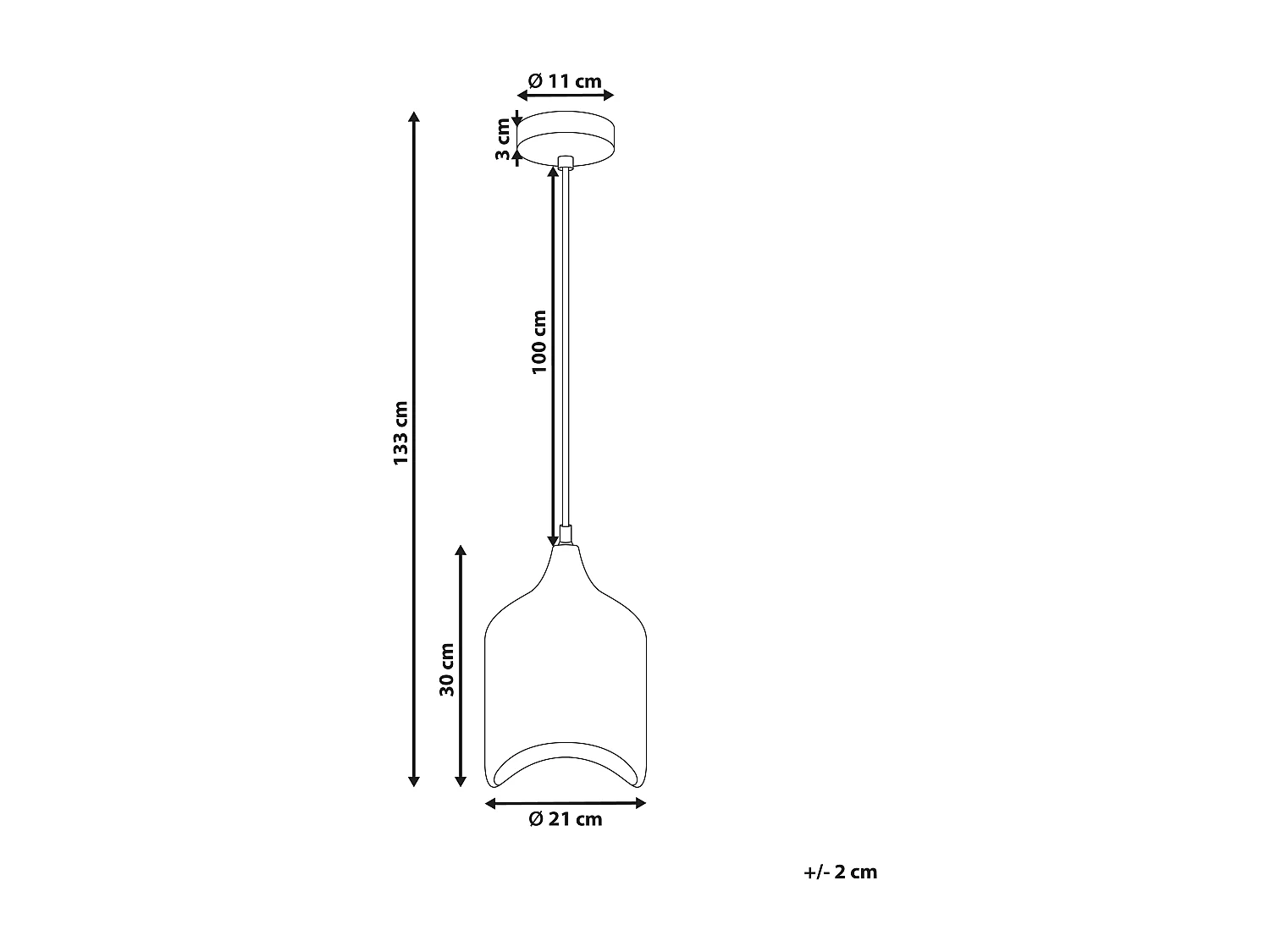 Hängelampe Mangoholz hell braun rundes Design modern Boho Stil Pandu