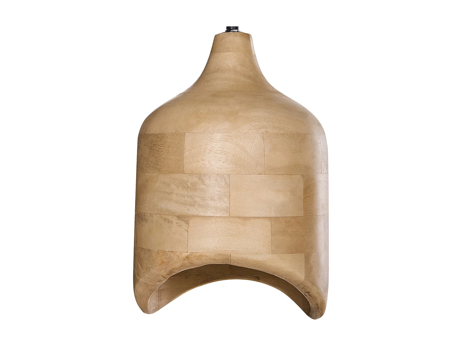 Hängelampe Mangoholz hell braun rundes Design modern Boho Stil Pandu