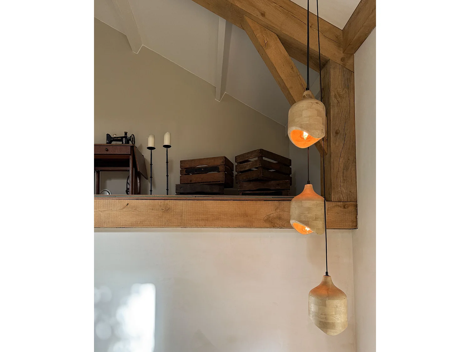 Lampadario PANDU Legno di mango Marrone chiaro
