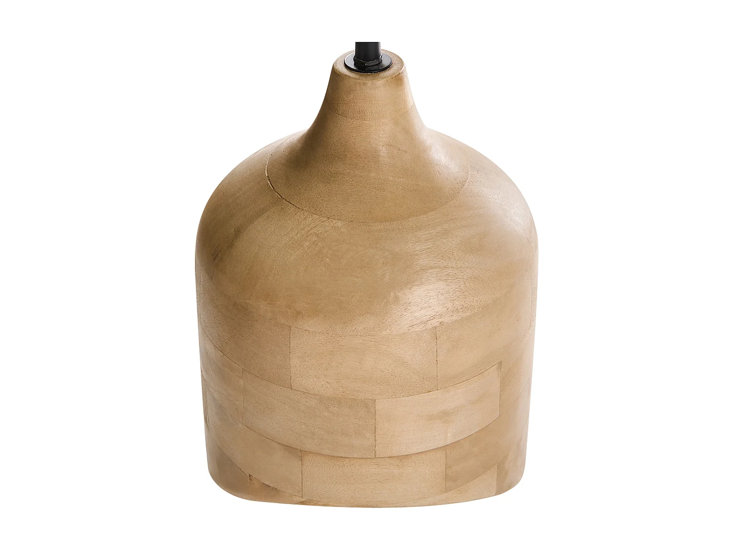 Hängelampe Mangoholz hell braun rundes Design modern Boho Stil Pandu