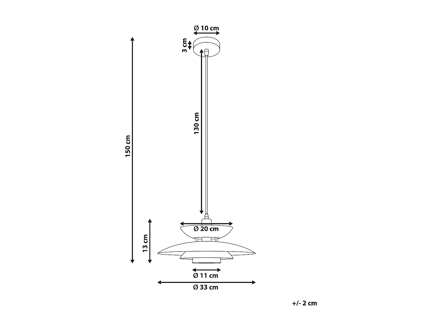 Hanglamp JURGA Metaal Zwart