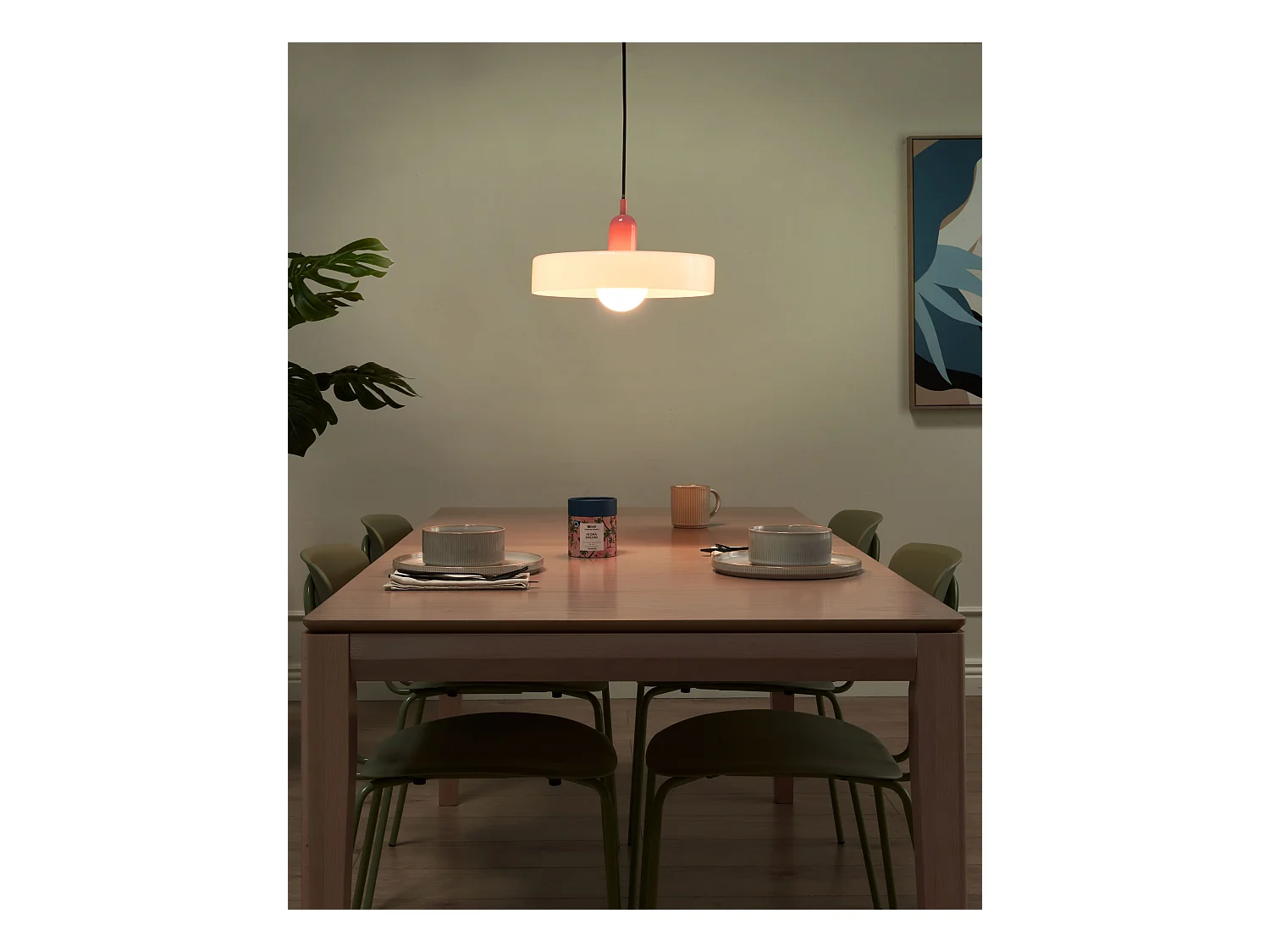 Lampe suspension PAALA Verre Blanc