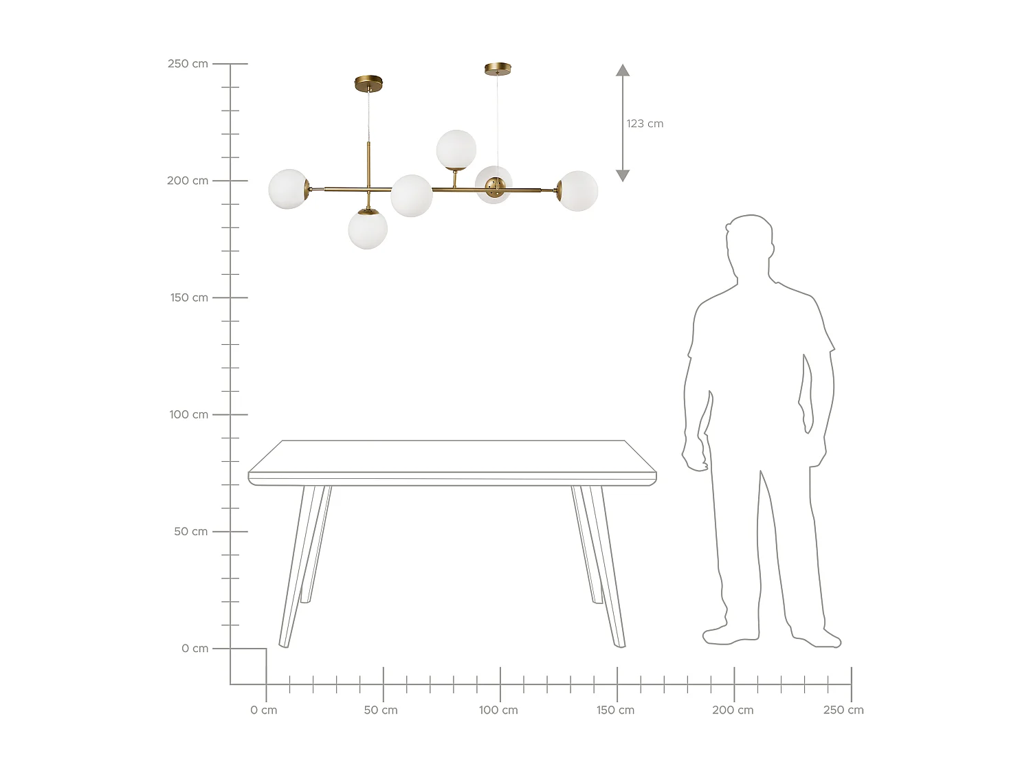 Lampadario KASARI Metallo Oro