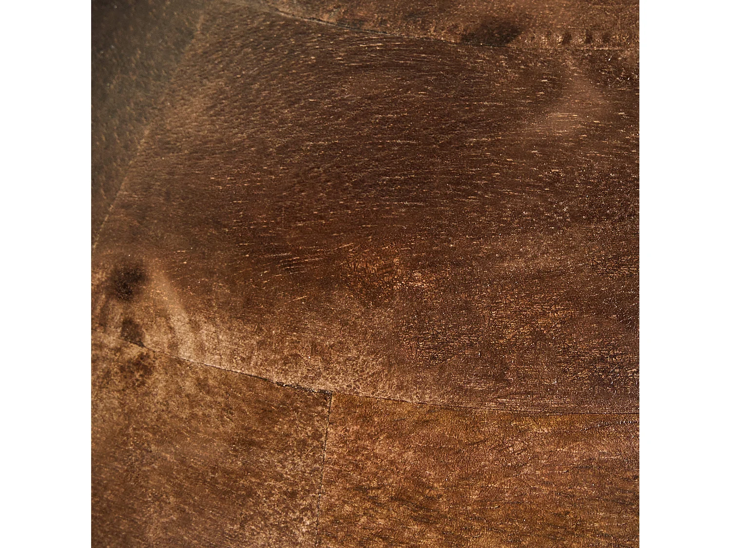 Hängelampe Mangoholz dunkel braun rundes Design modern Boho Stil Sanyati