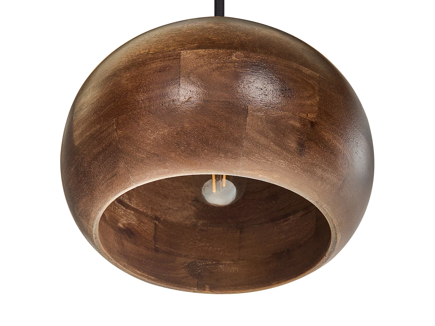 Lampe suspension SANYATI Bois de manguier Marron foncé