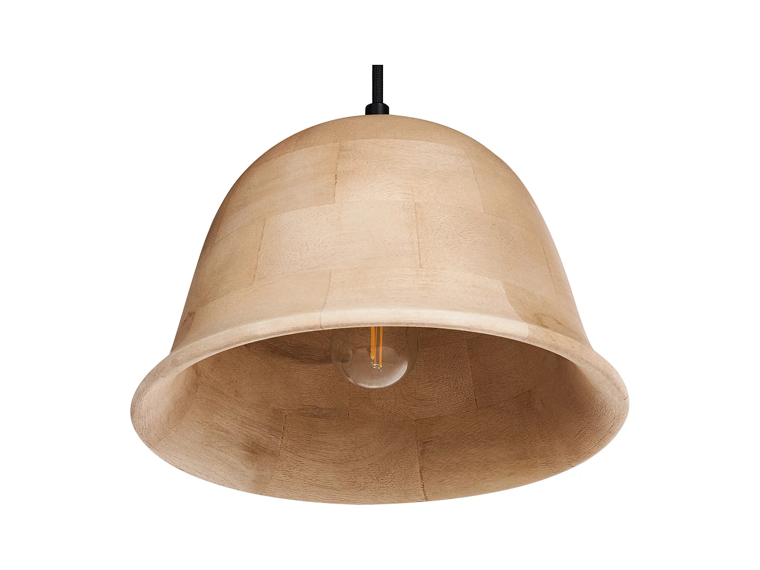 Lampe suspension GOIKA Bois de manguier Marron clair