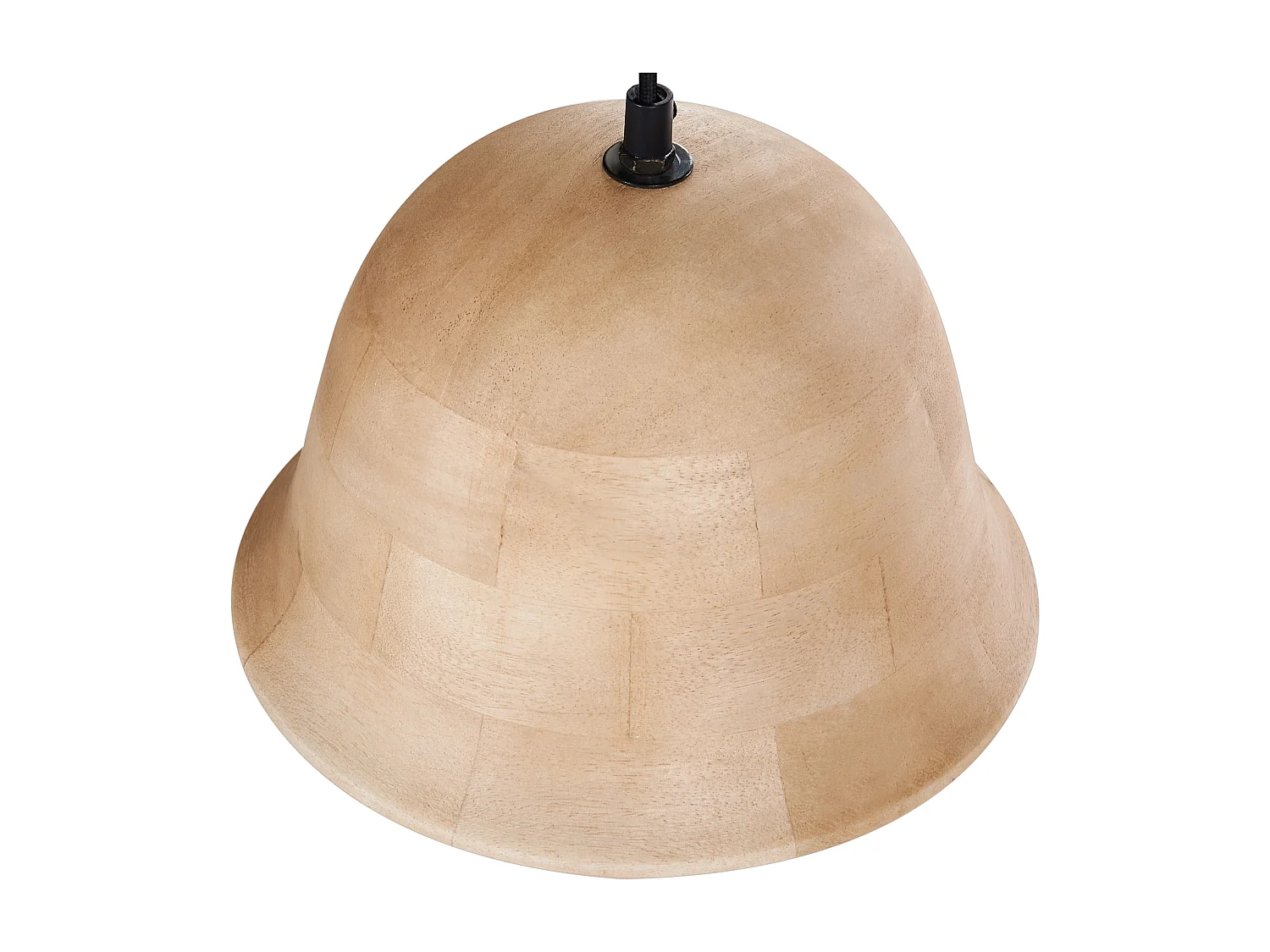 Hängelampe Mangoholz hell braun rundes Design modern Boho Stil Goika