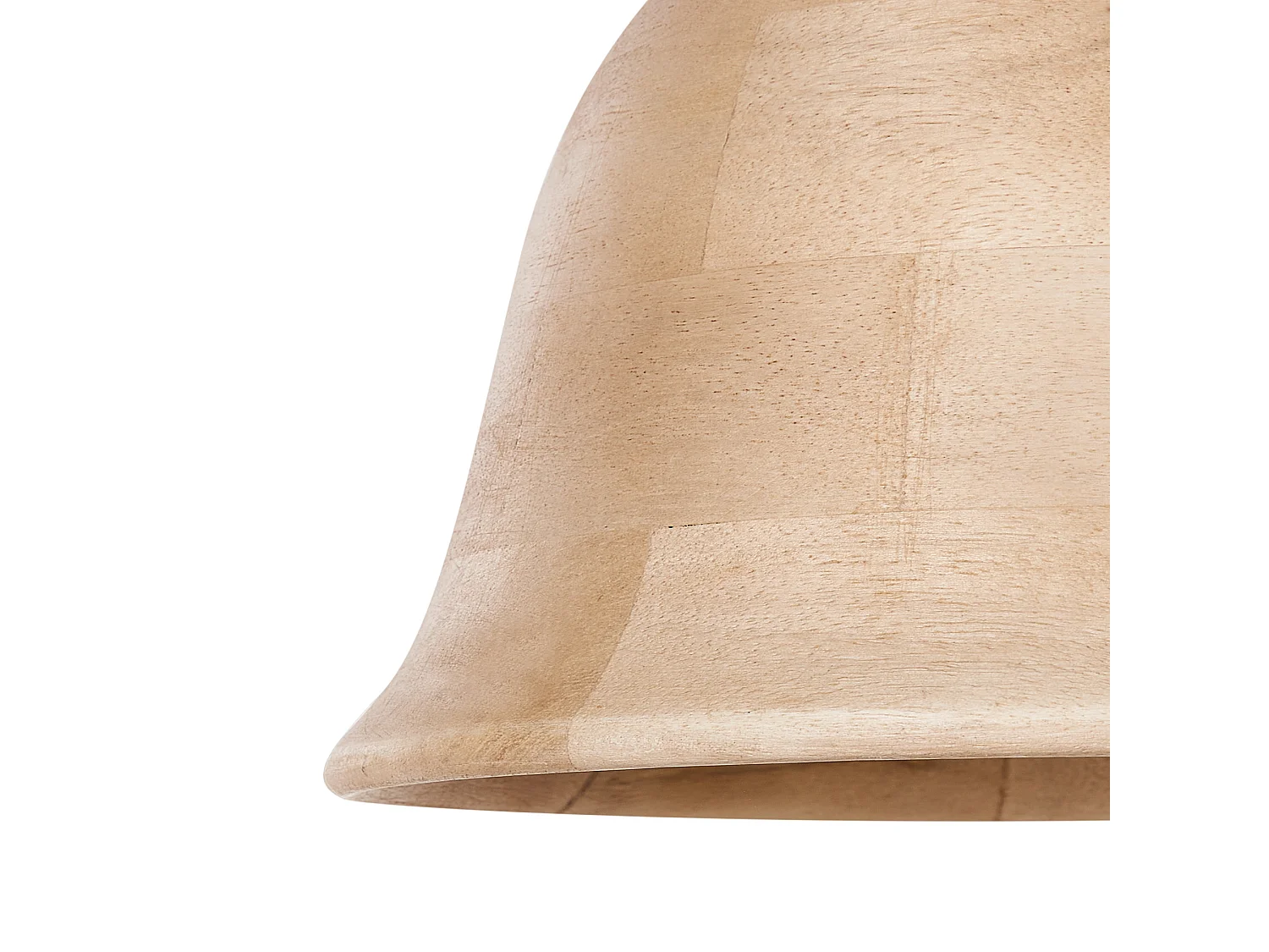 Hängelampe Mangoholz hell braun rundes Design modern Boho Stil Goika