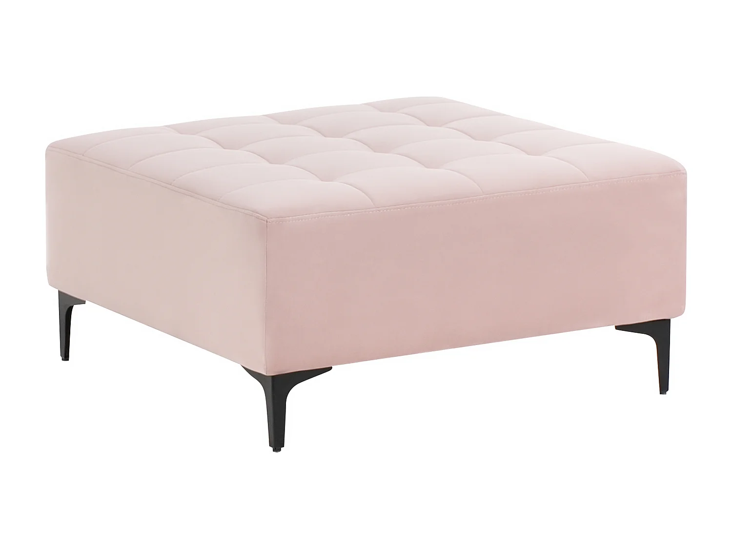 Ottomaan ABERDEEN Fluweel Pastelroze