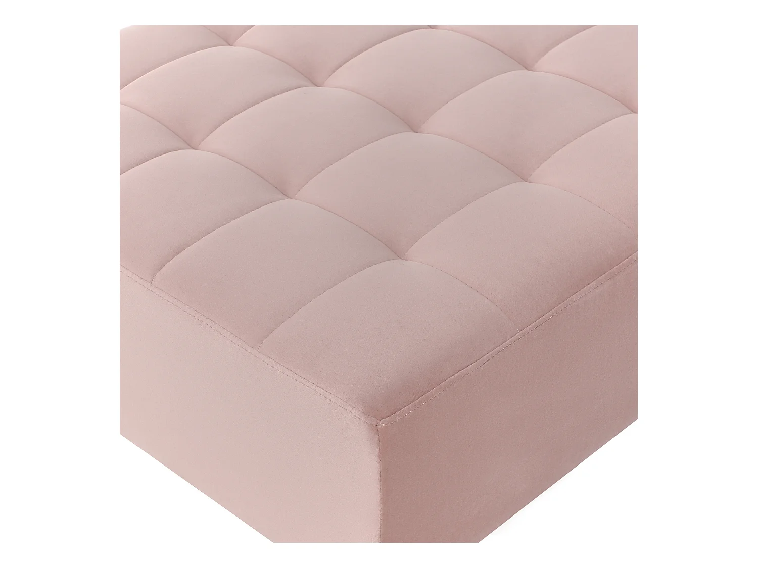 Ottomaan ABERDEEN Fluweel Pastelroze