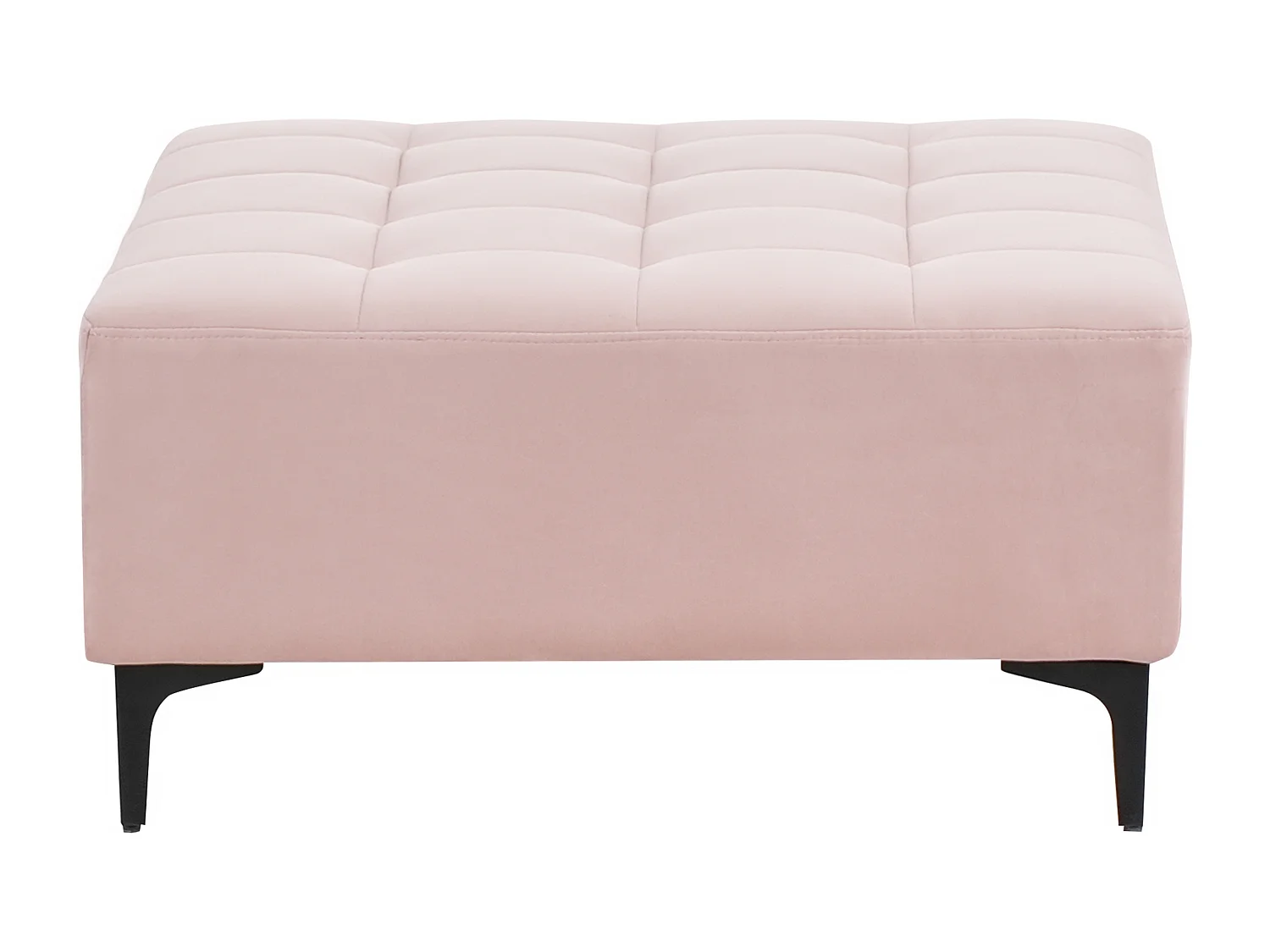 Ottoman ABERDEEN Velours Rose pastel
