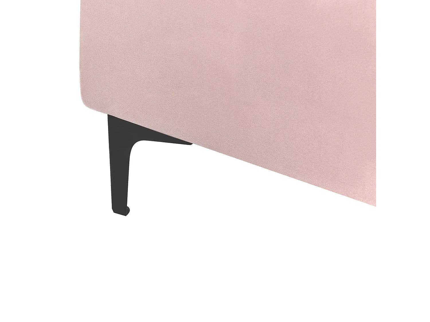Ottoman ABERDEEN Velours Rose pastel