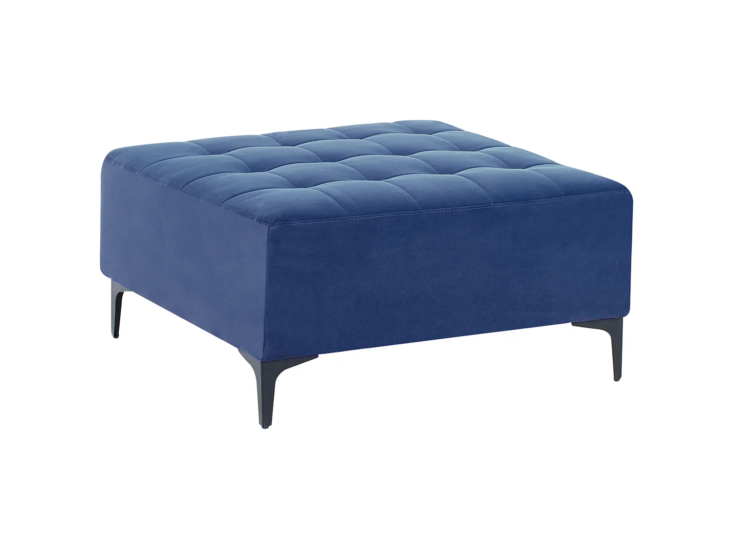 Ottomaan ABERDEEN Fluweel Blauw