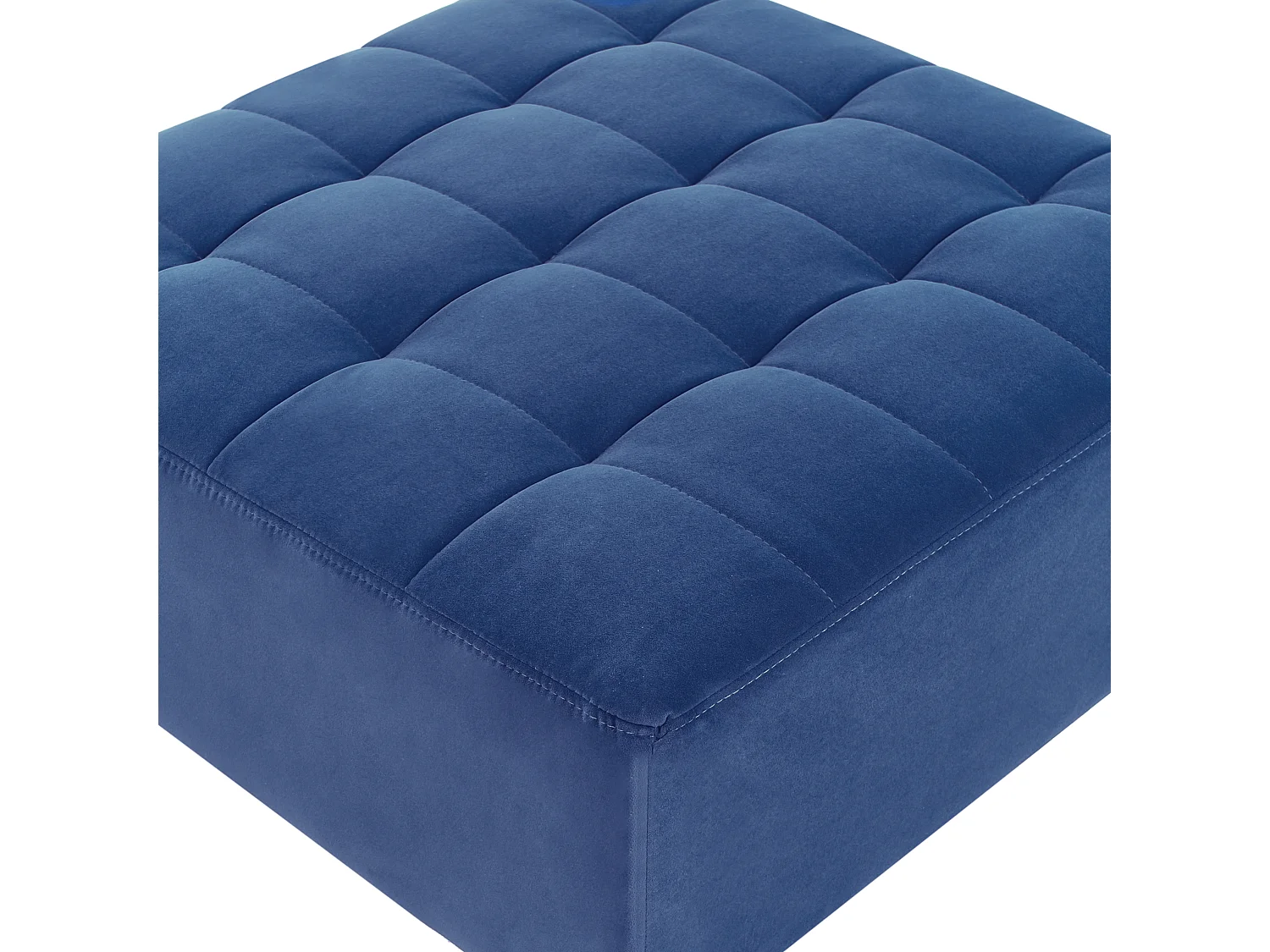 Ottomaan ABERDEEN Fluweel Blauw