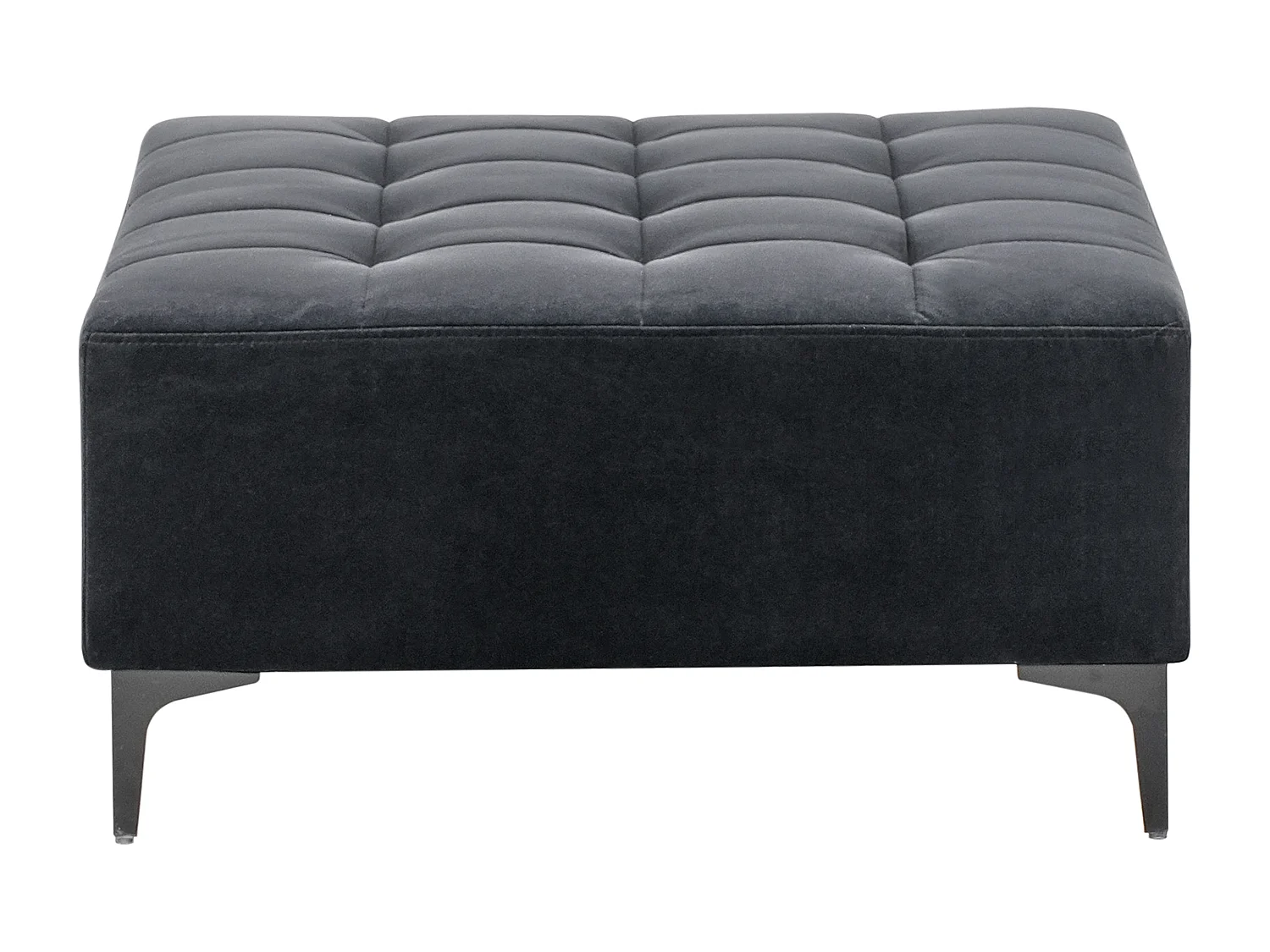 Ottomane ABERDEEN Samtstoff Schwarz