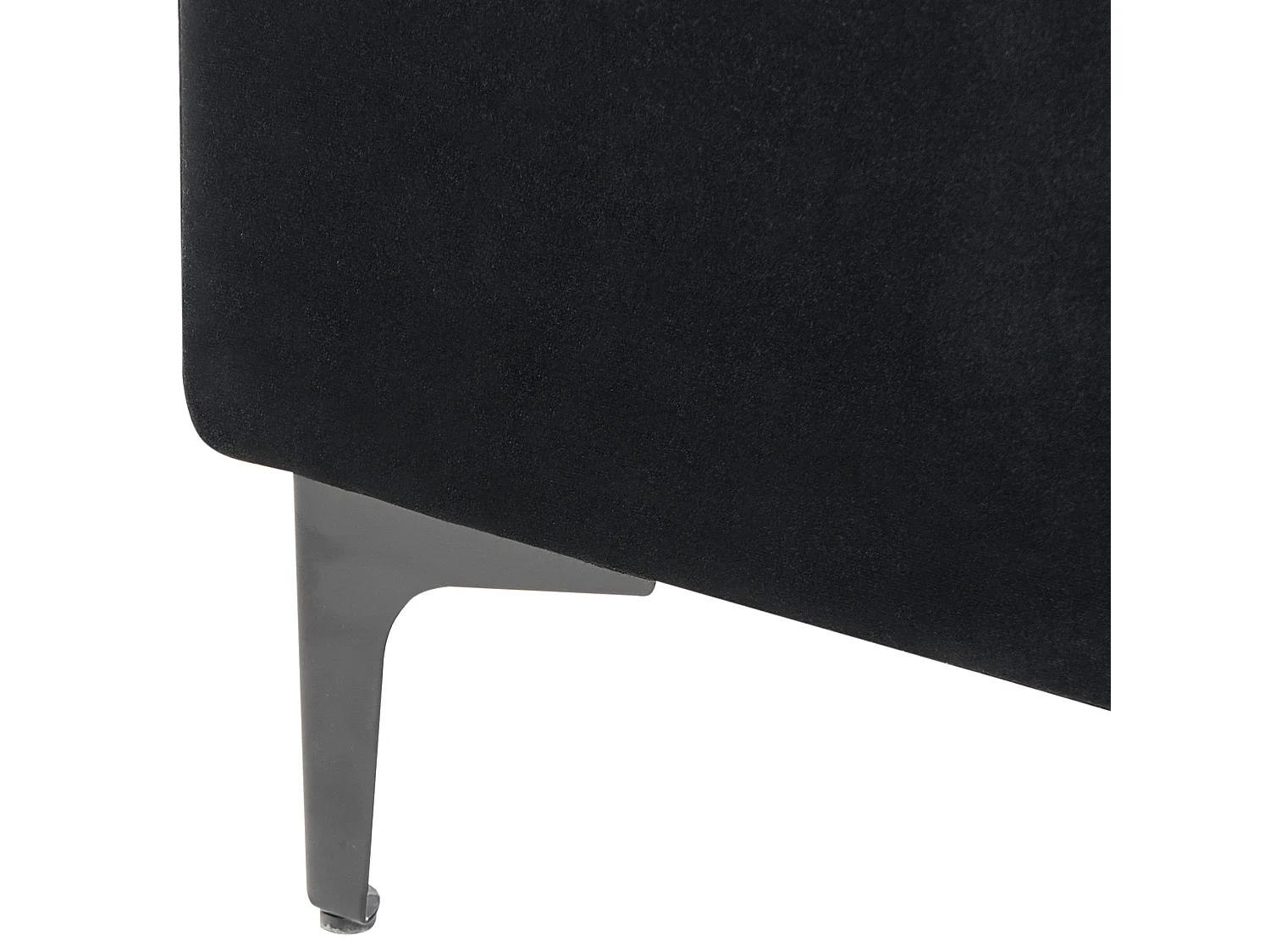 Ottomane ABERDEEN Samtstoff Schwarz