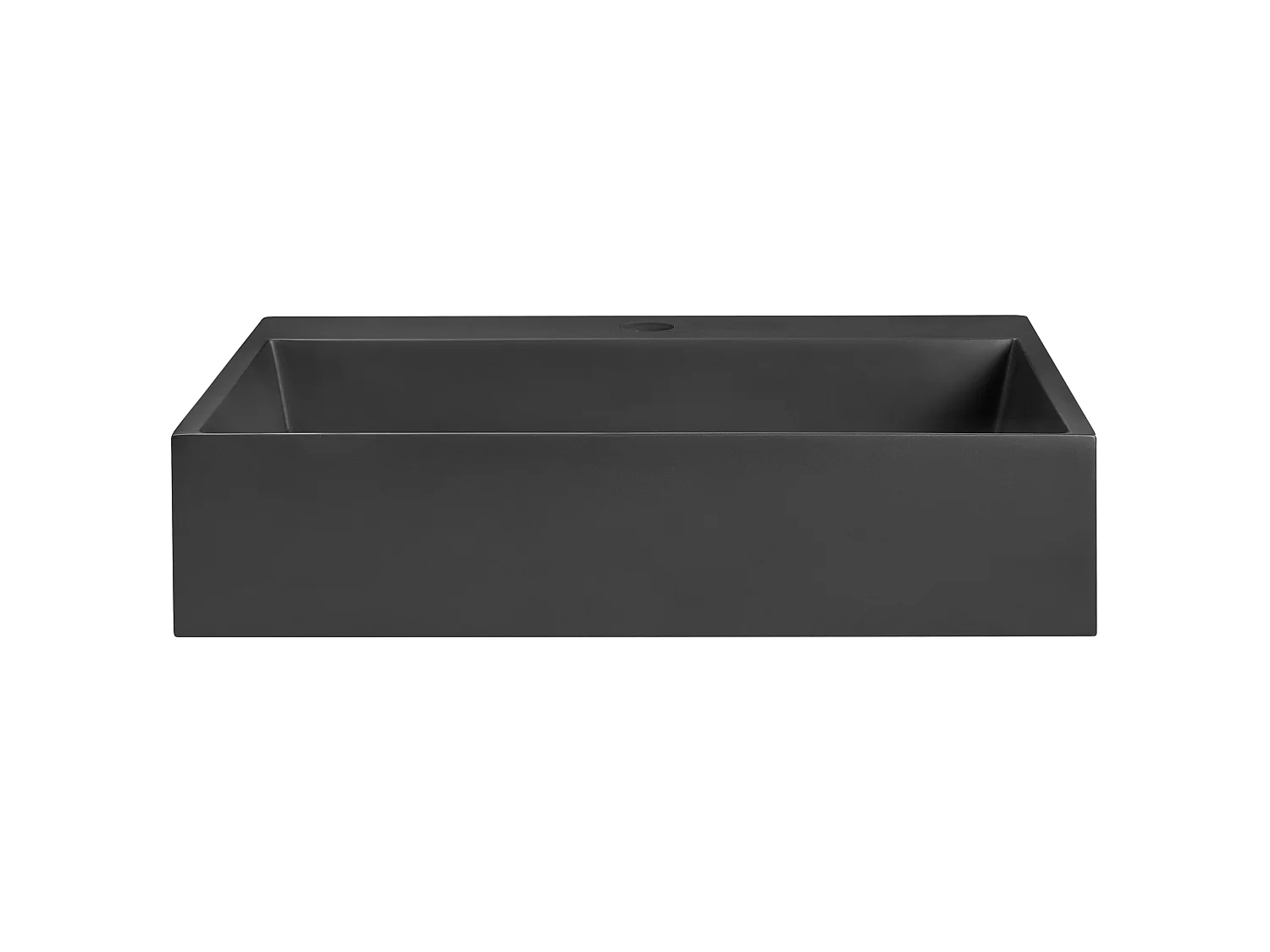 Wastafel mineraalgietwerk zwart 50 x 38 cm QUENKO