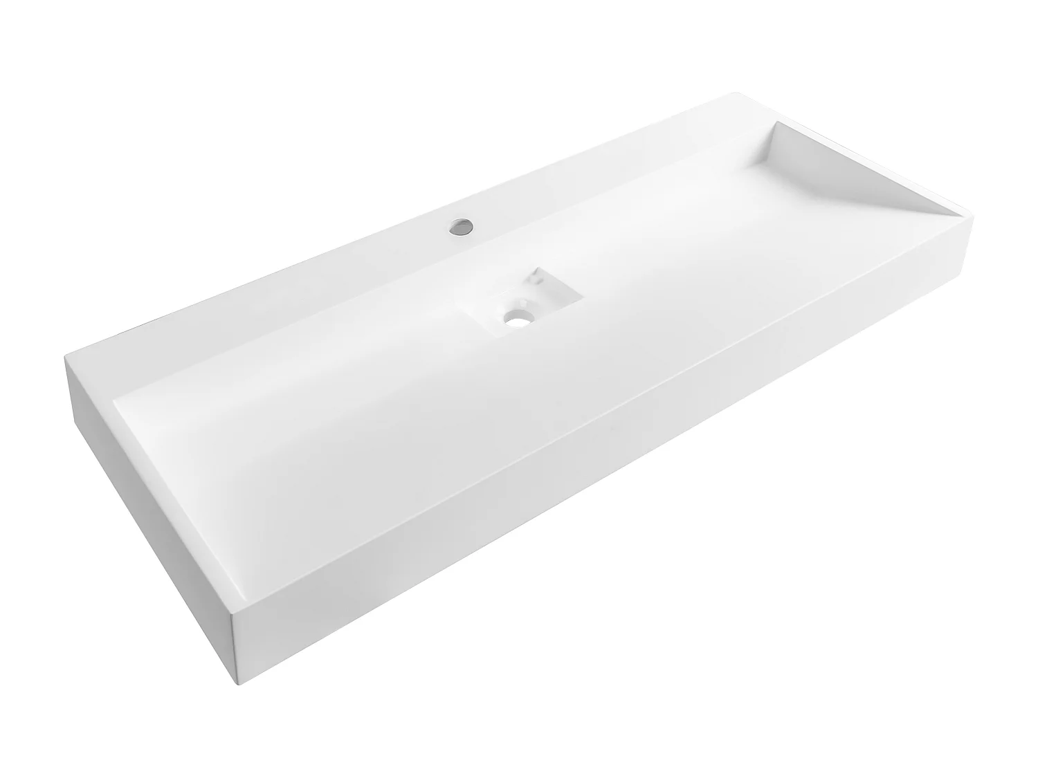 Vasque suspendue 120 x 46 cm blanche QUENKO