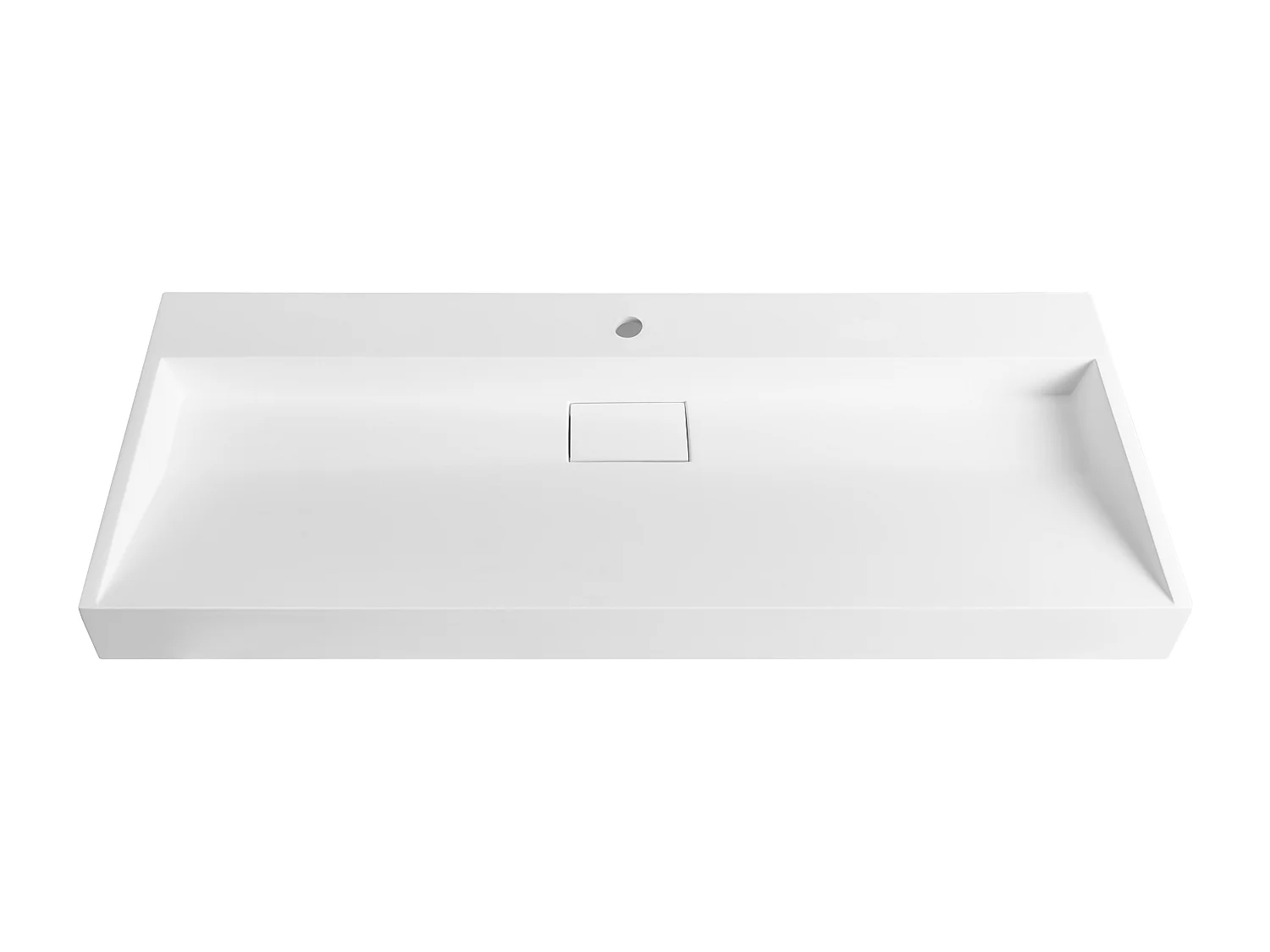 Vasque suspendue 120 x 46 cm blanche QUENKO